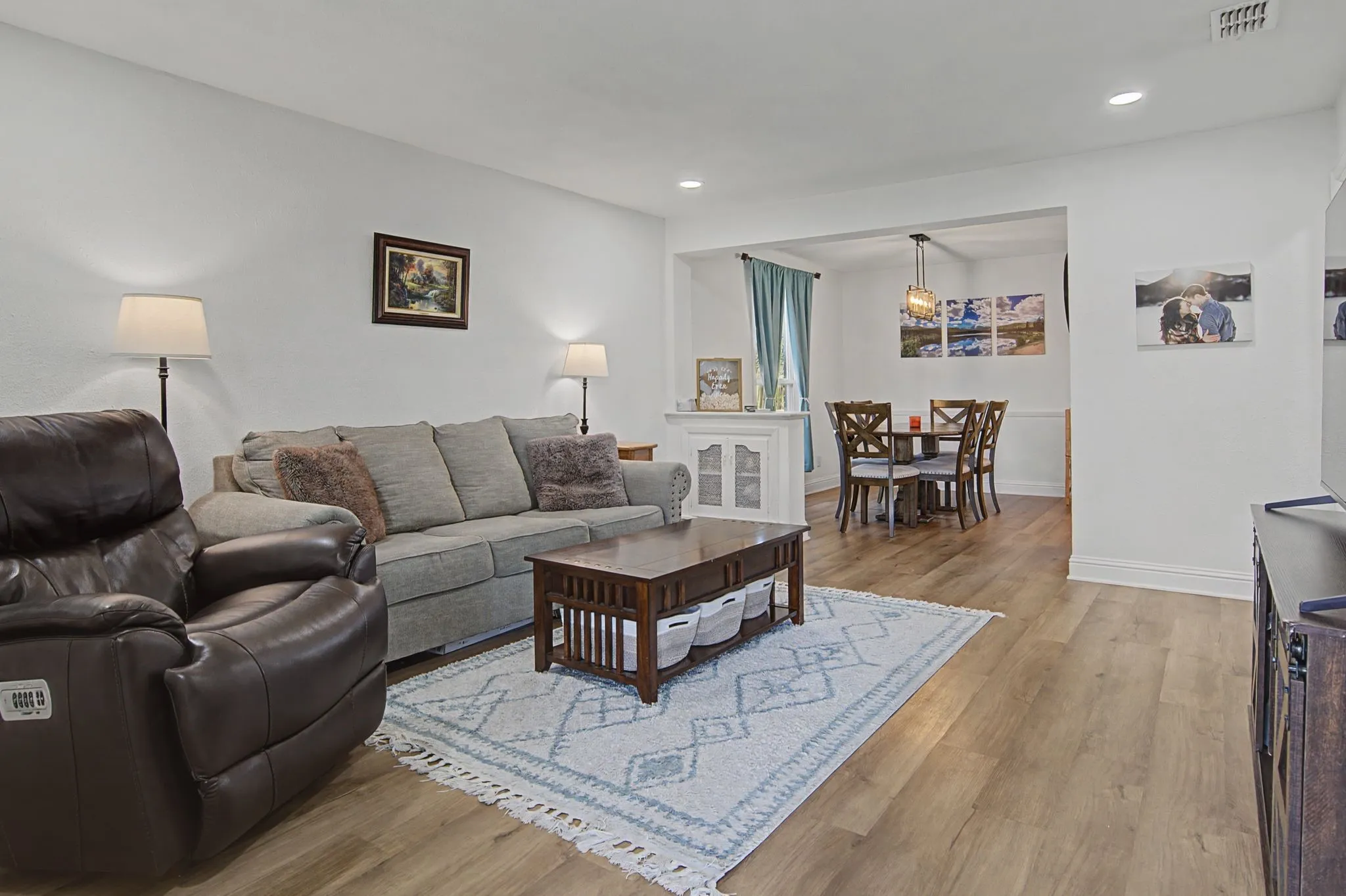 Open, Bright, updated Living Room