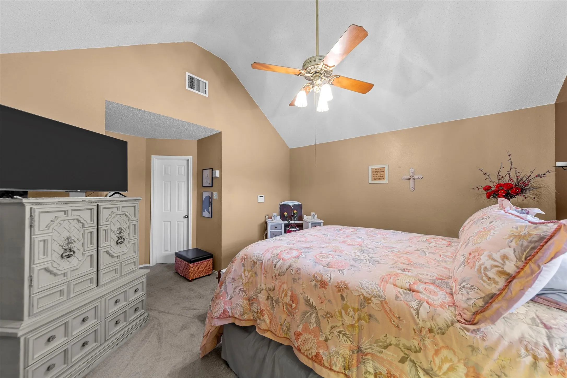 Amazing bright and spacious primary bedroom that is large enough to hold all of your large furniture
