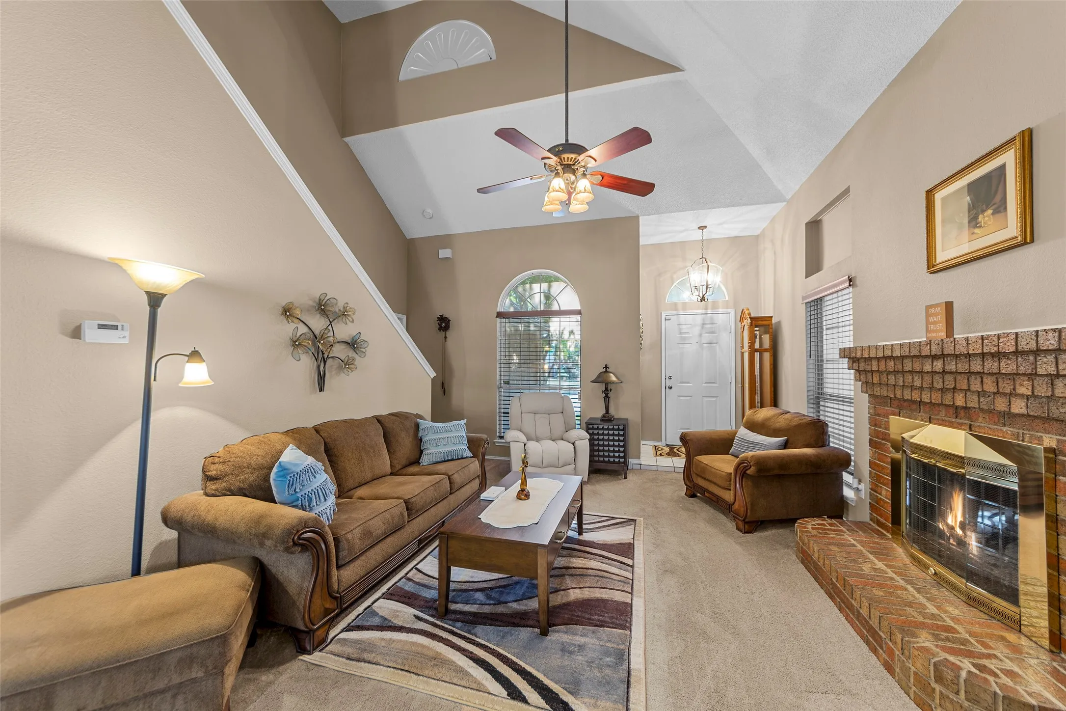 Spacious, light and has a wonderful fireplace.  Its such a wonderful home!