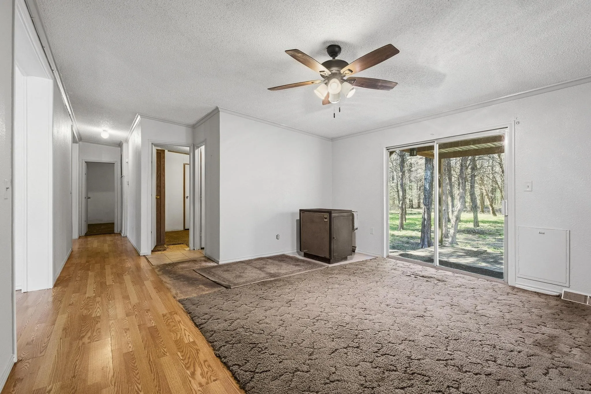 Family room to the back patio door