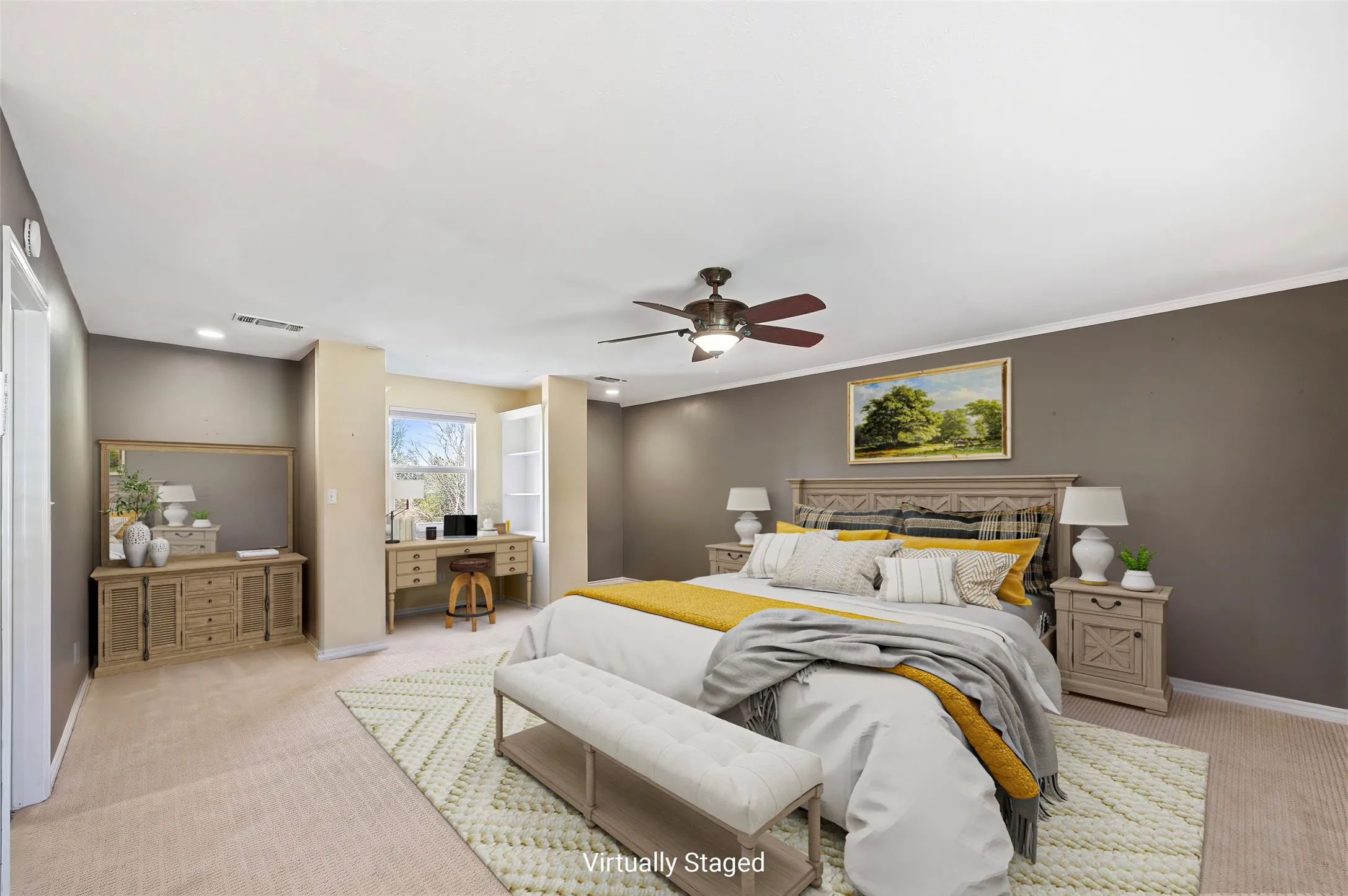Upstairs Suite - virtually staged