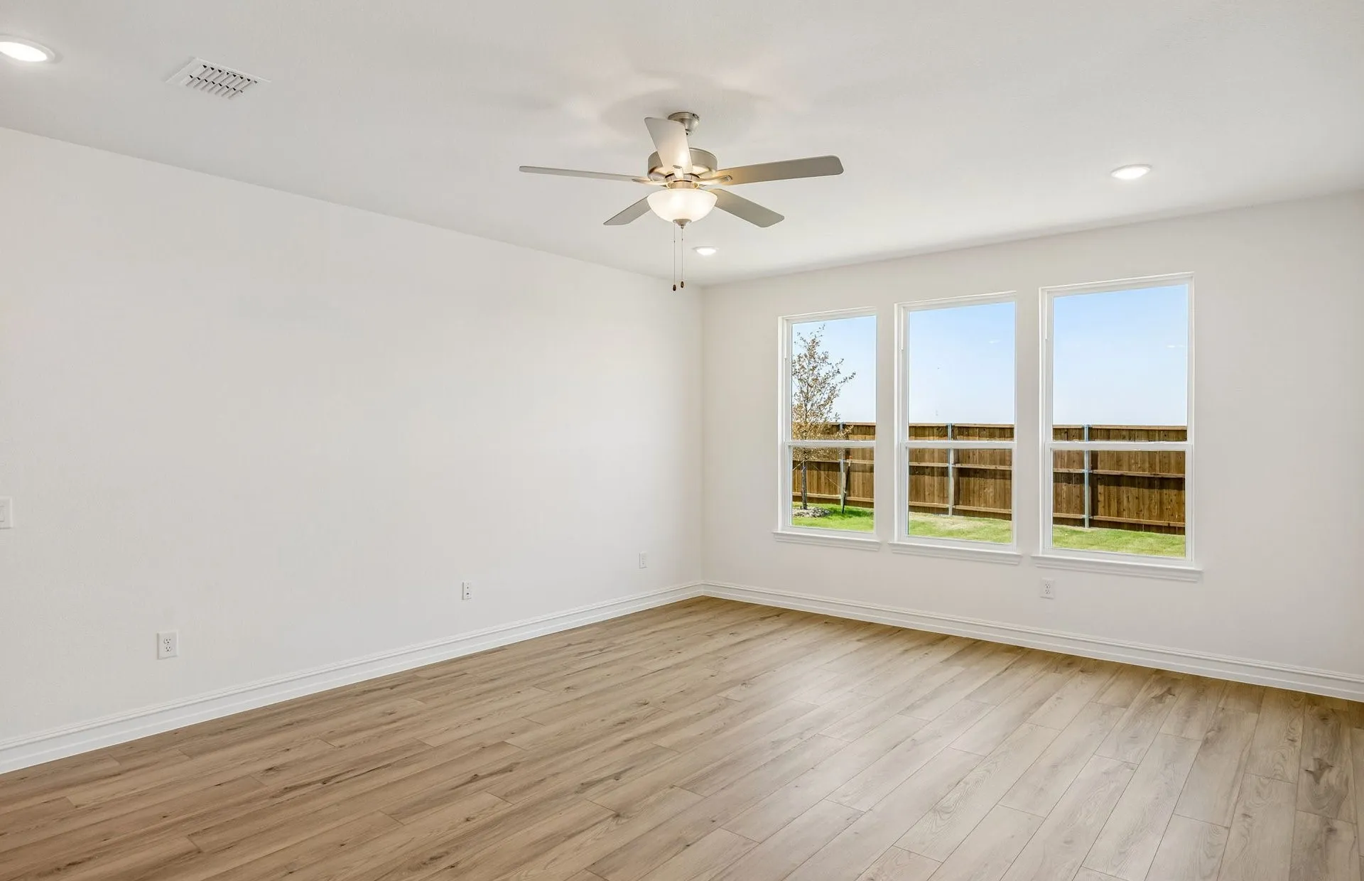 Large windows in gathering room