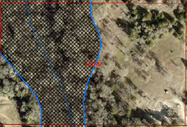 Aerial view of property's location