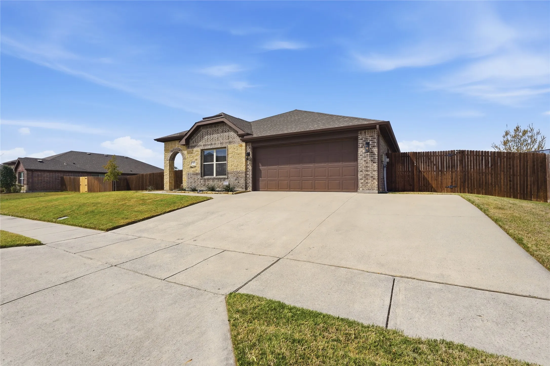 Extended driveway for additional parking