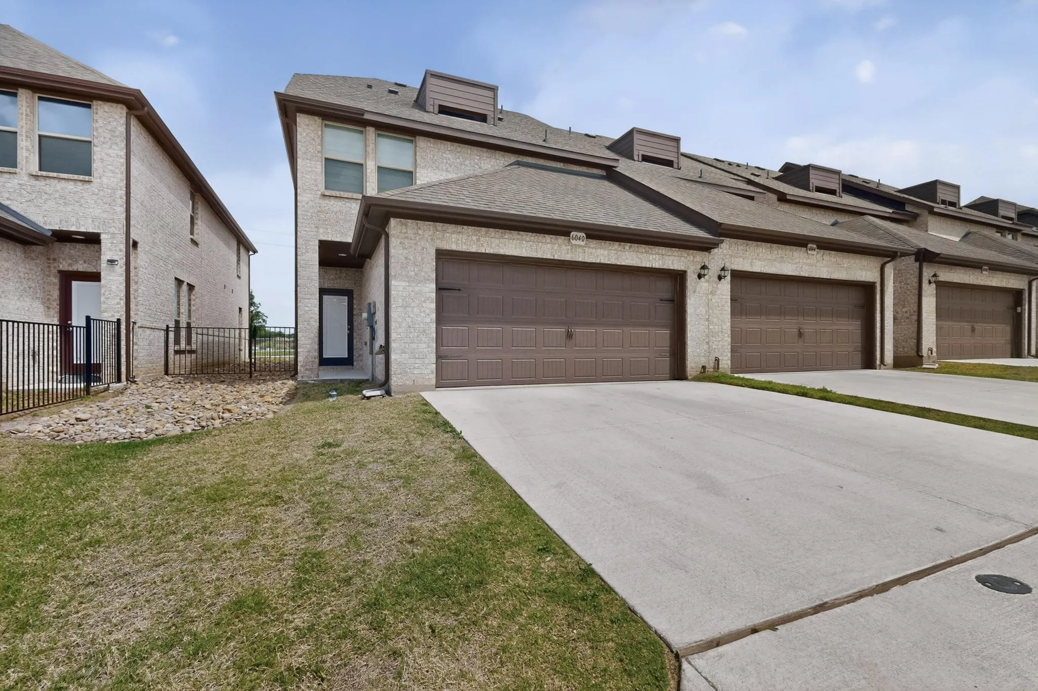 Rear elevation with private patio
