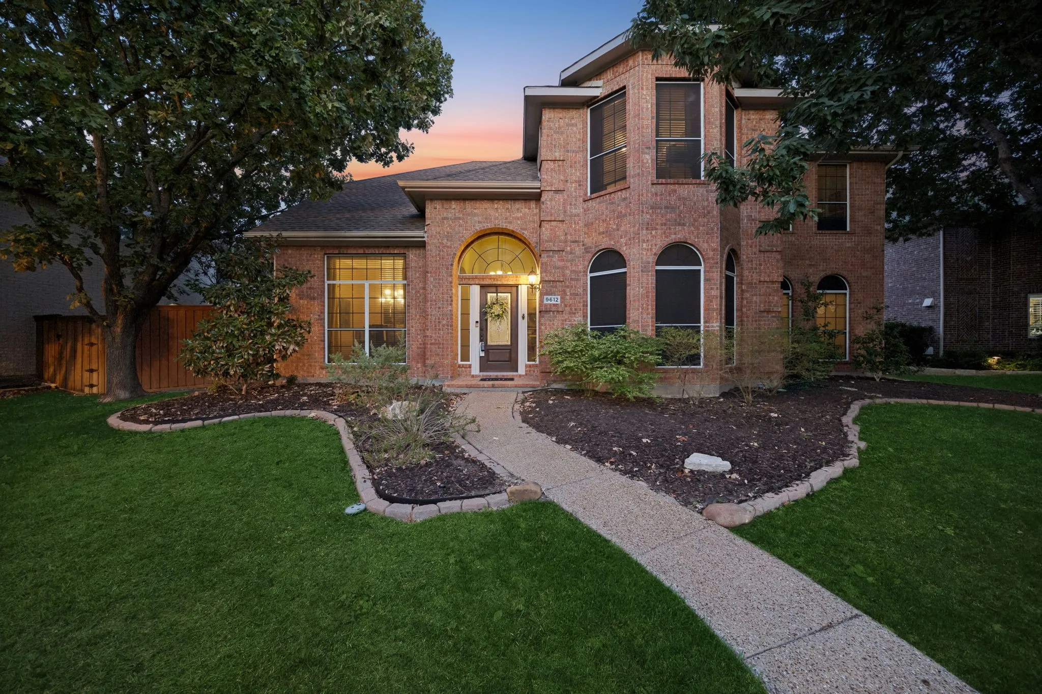 Twilight View of front of home
