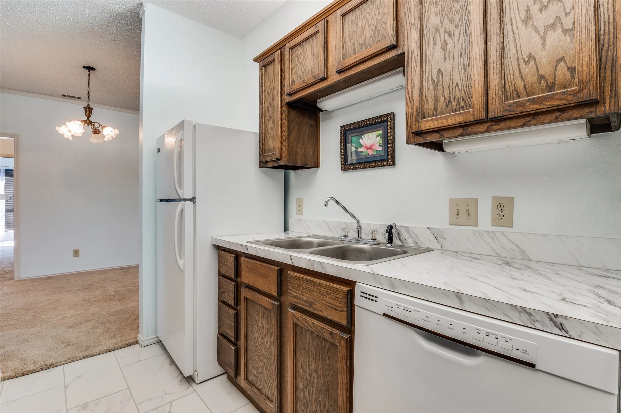 Galley kitchen with utility