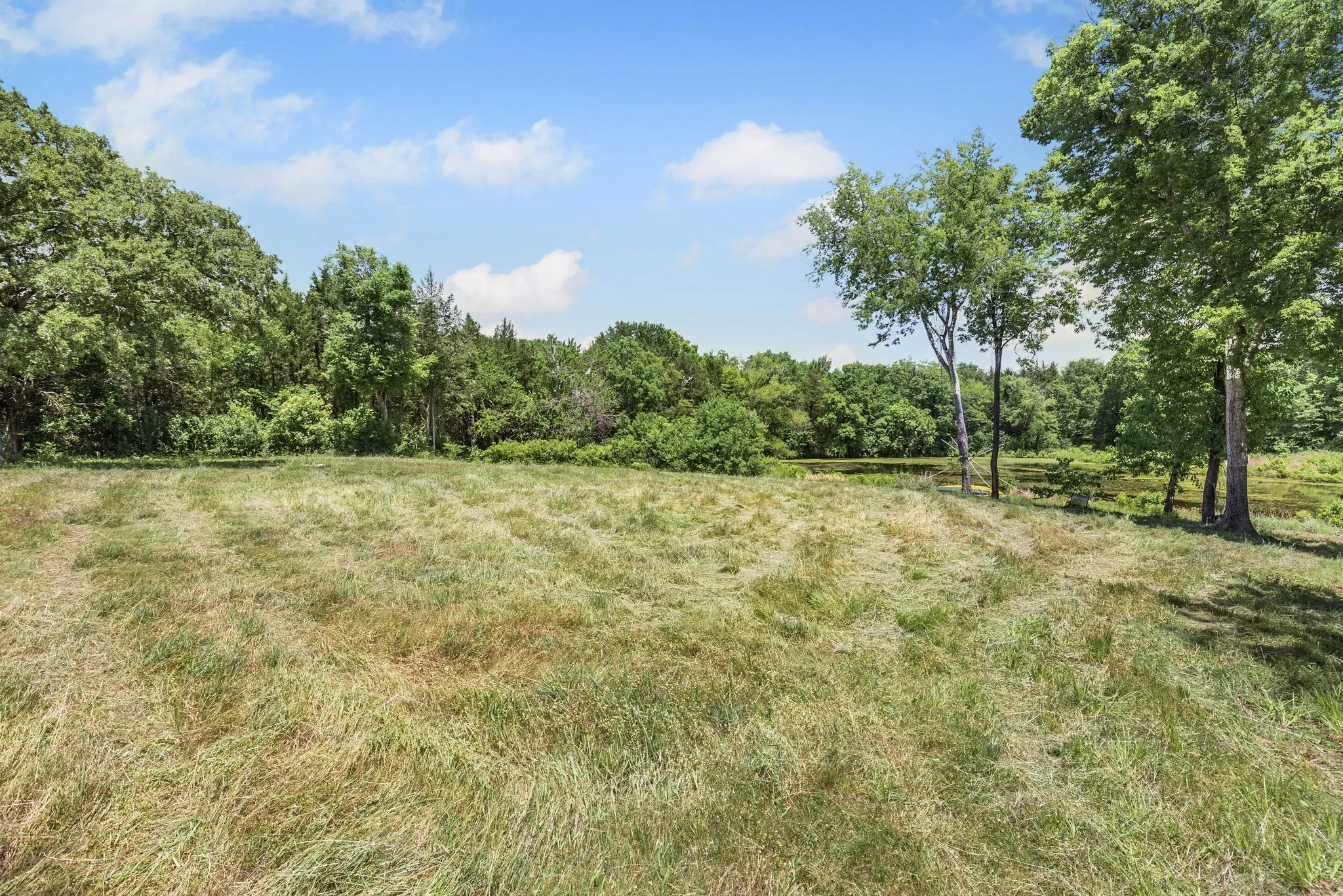 Beautiful open area overlooking the large pond!