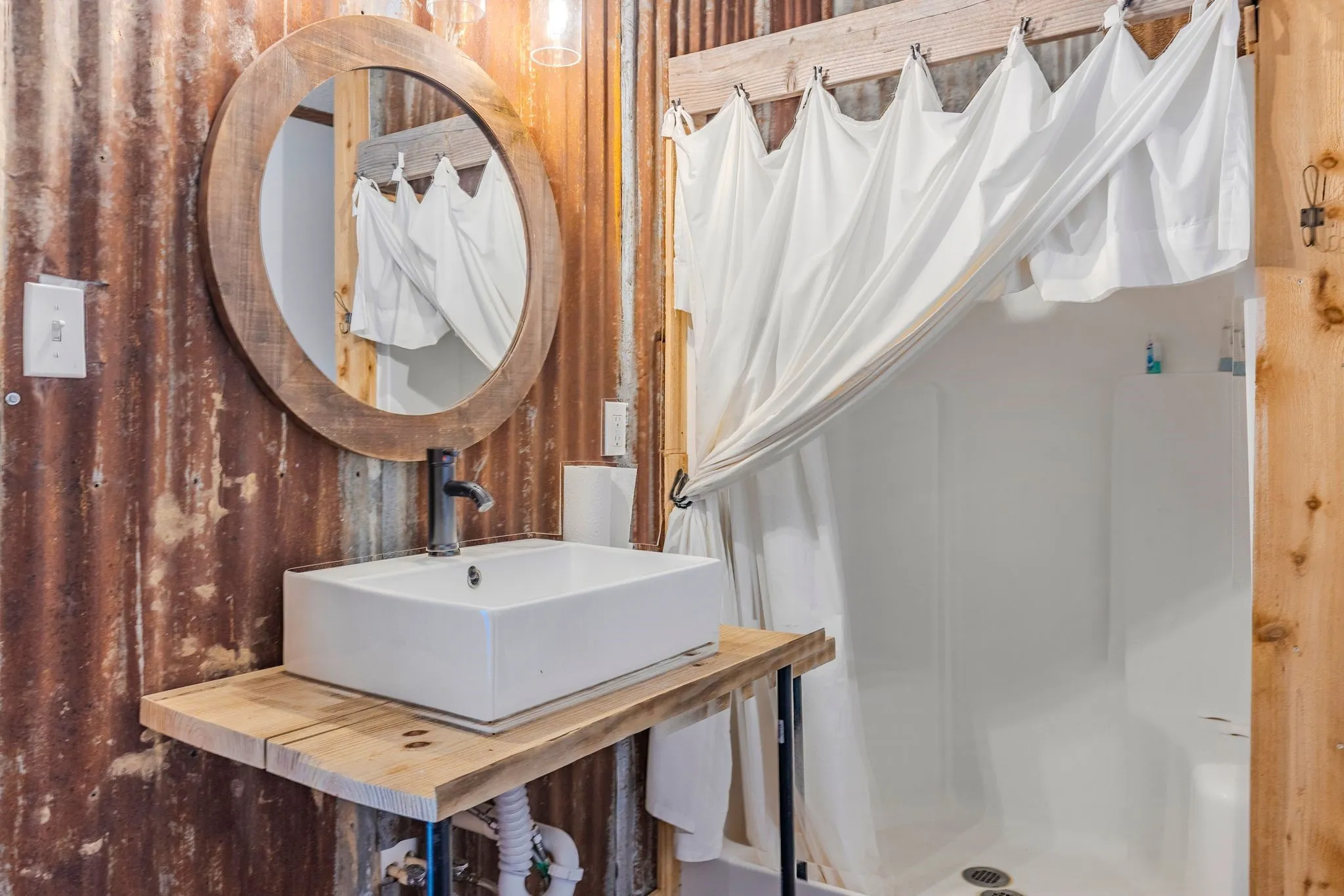 Full bath accessed from the exterior!
