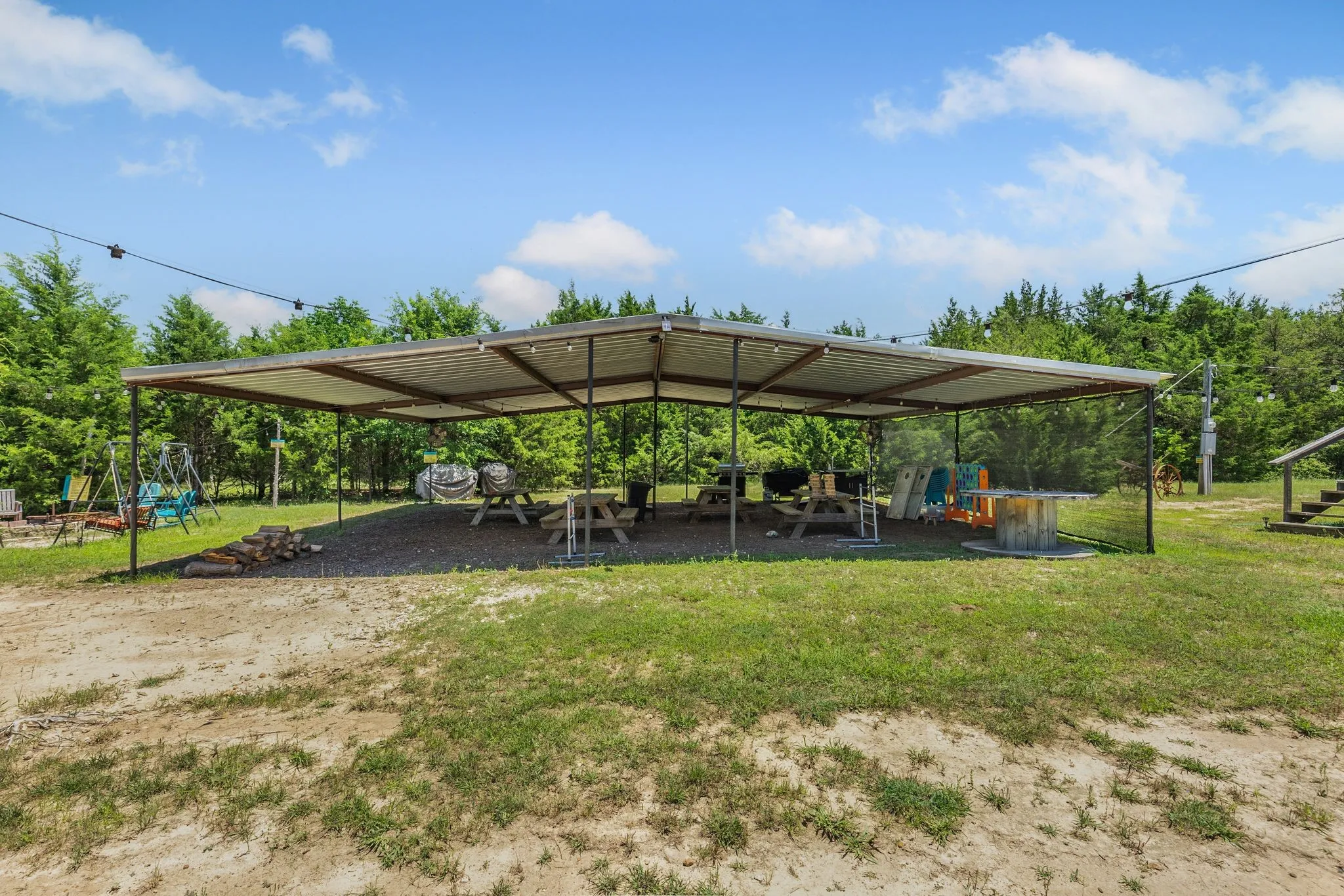 Large covered pavilion perfect for entertaining!