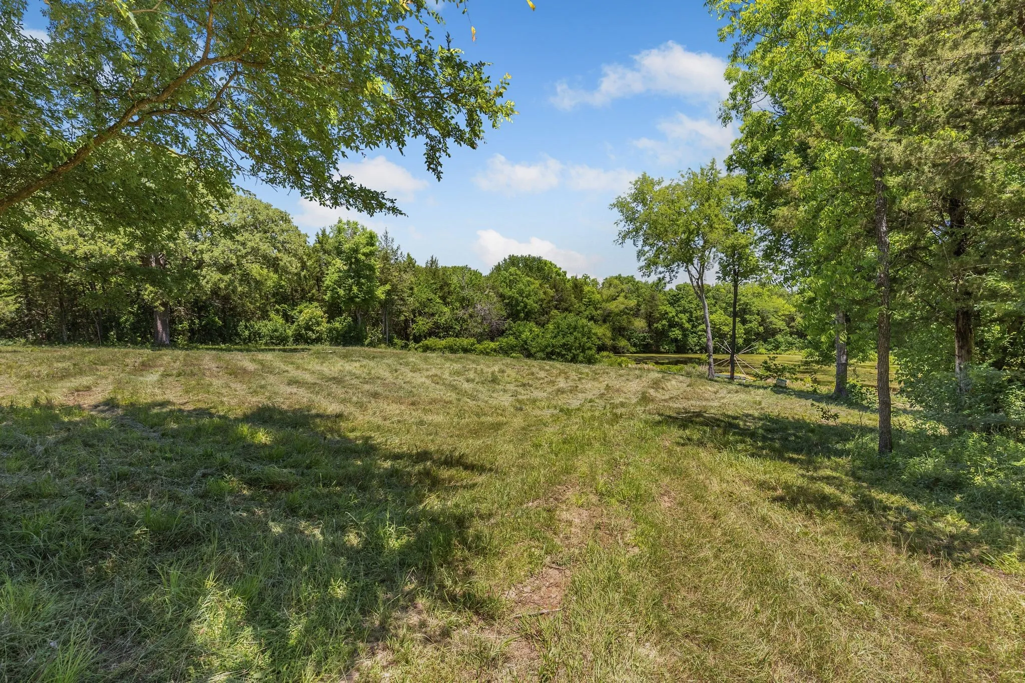 Beautiful open area overlooking the large pond!