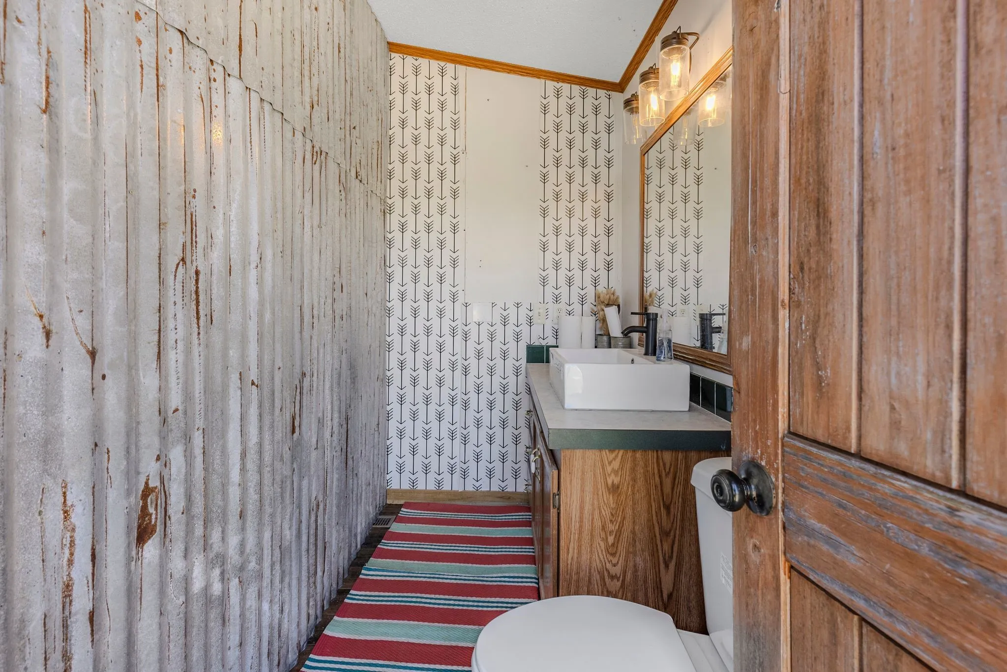 Half bath accessed from the exterior!