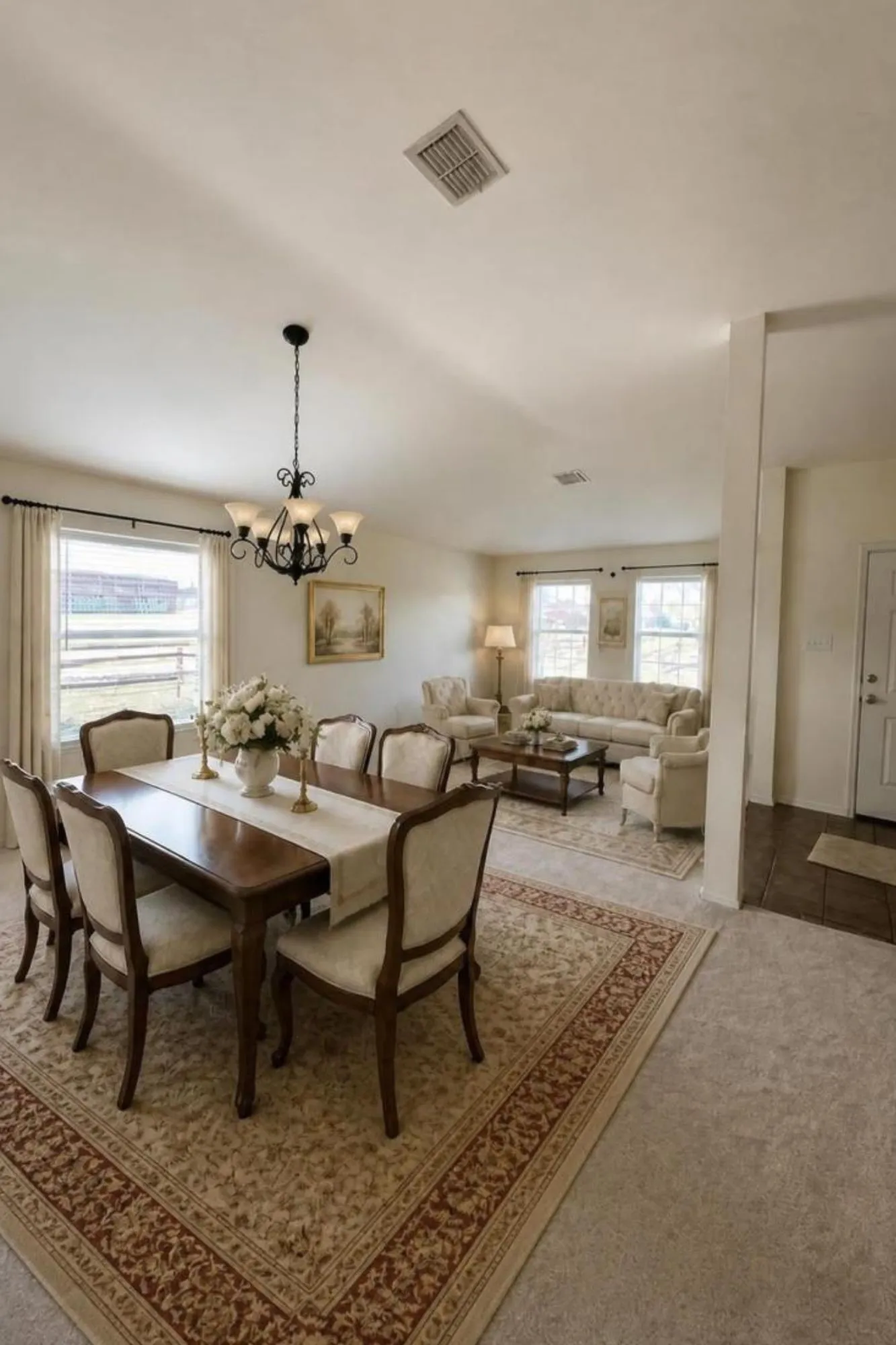 Virtual Staging of Formal Living & Dining Areas