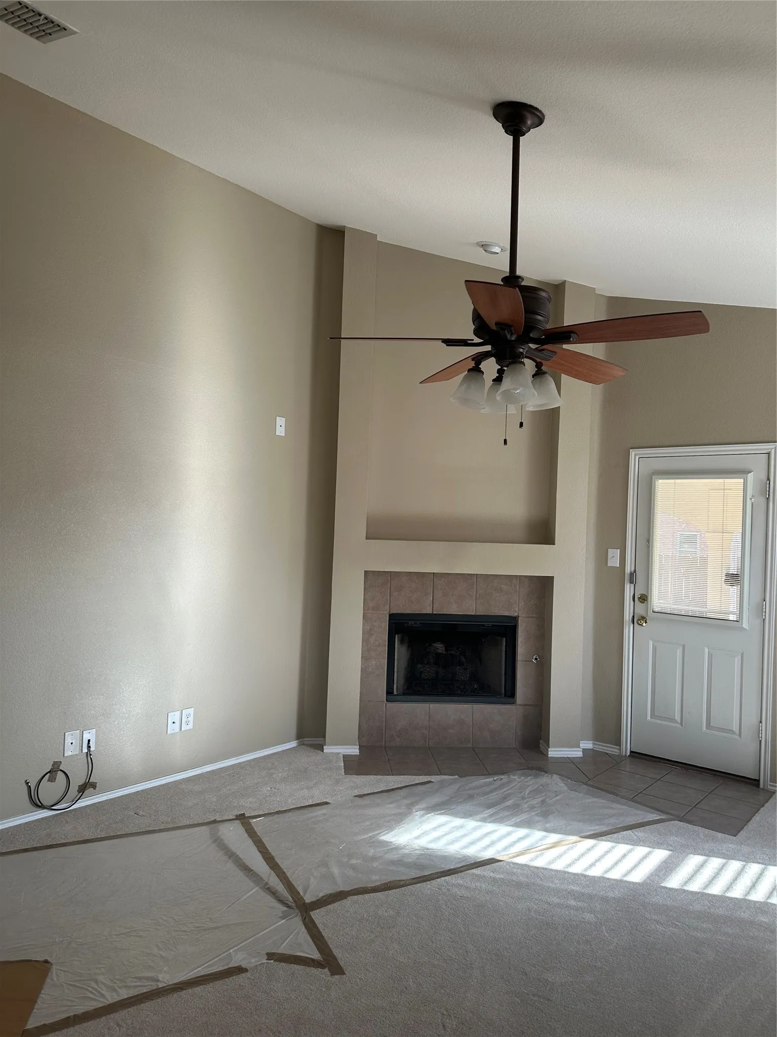 Family Room with Gas Logged Fireplace