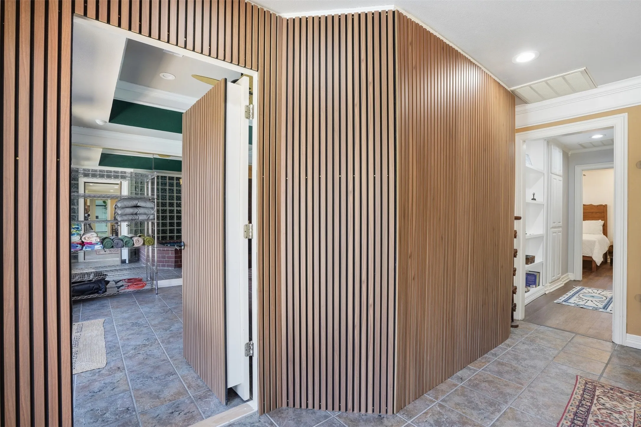 This is the entrance to the hot tub/ sauna room.