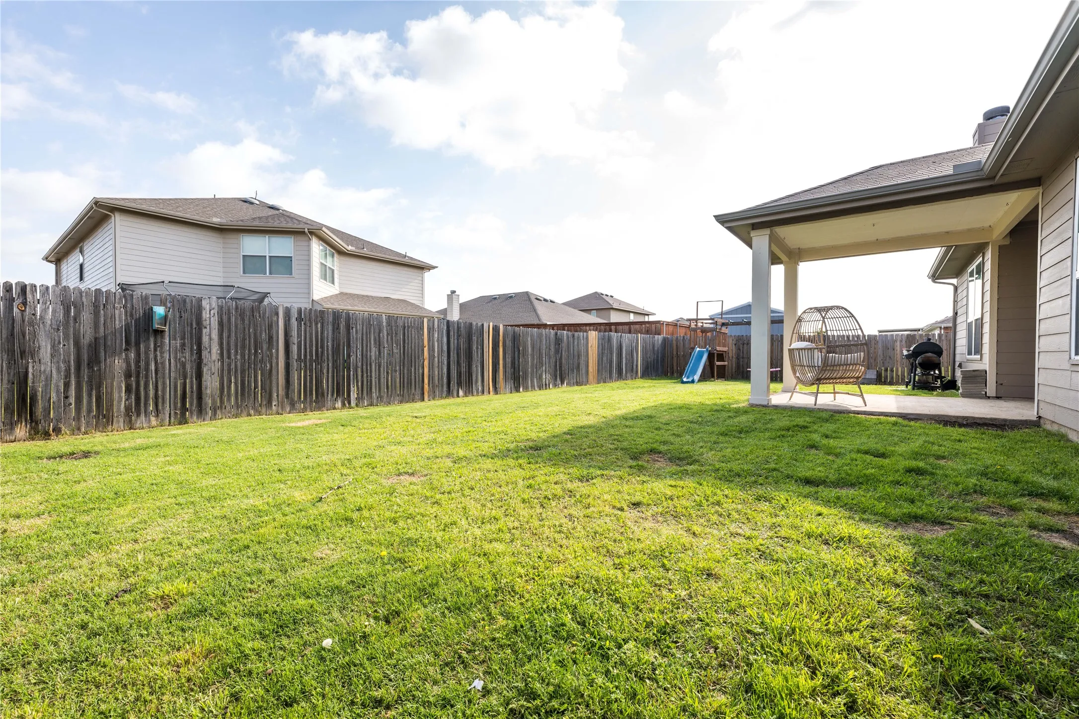 spacious yard