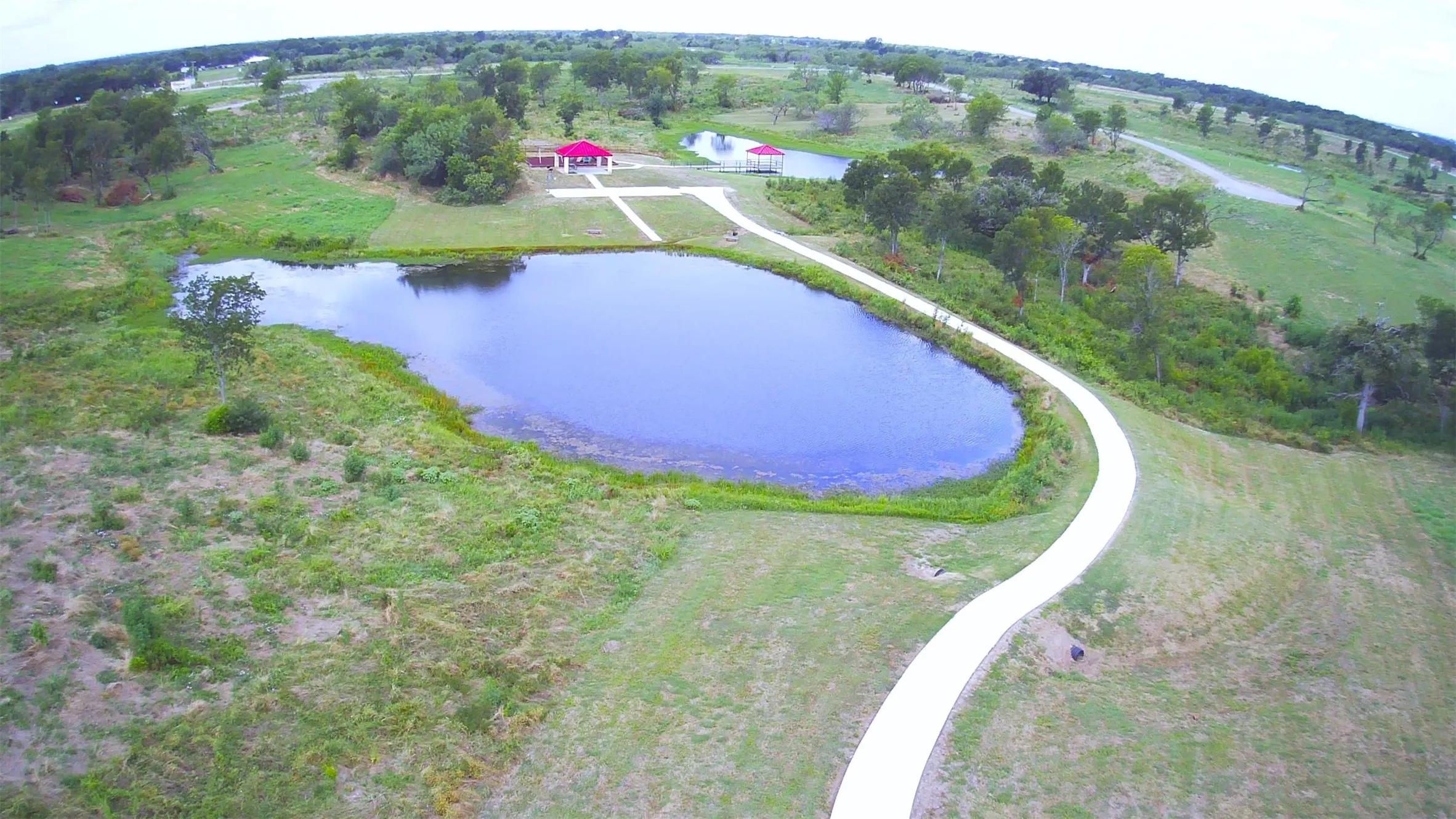 2 fishing tanks at the park.