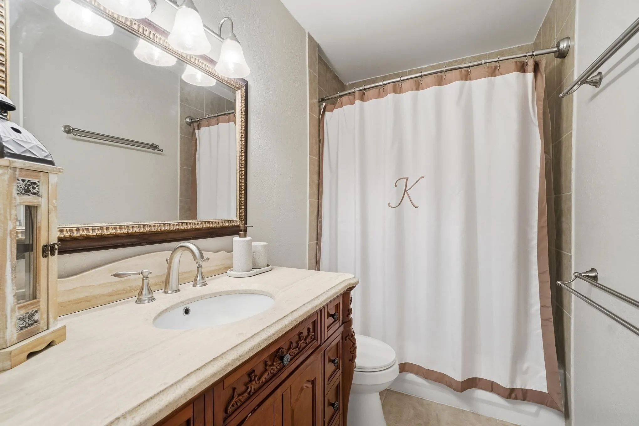 Full bath with vanity and toilet