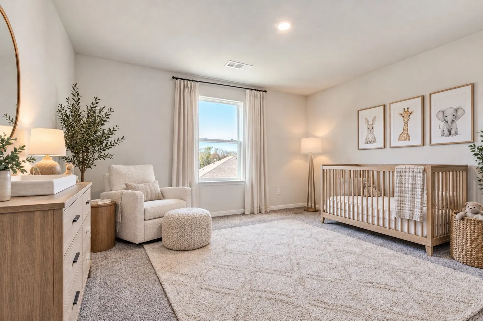Room is virtually staged