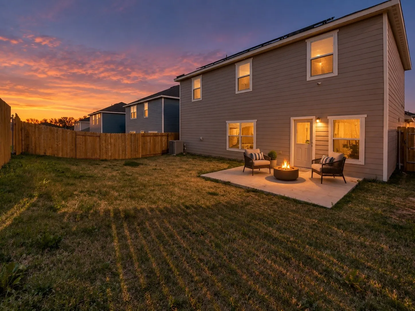 Yard is virtually staged