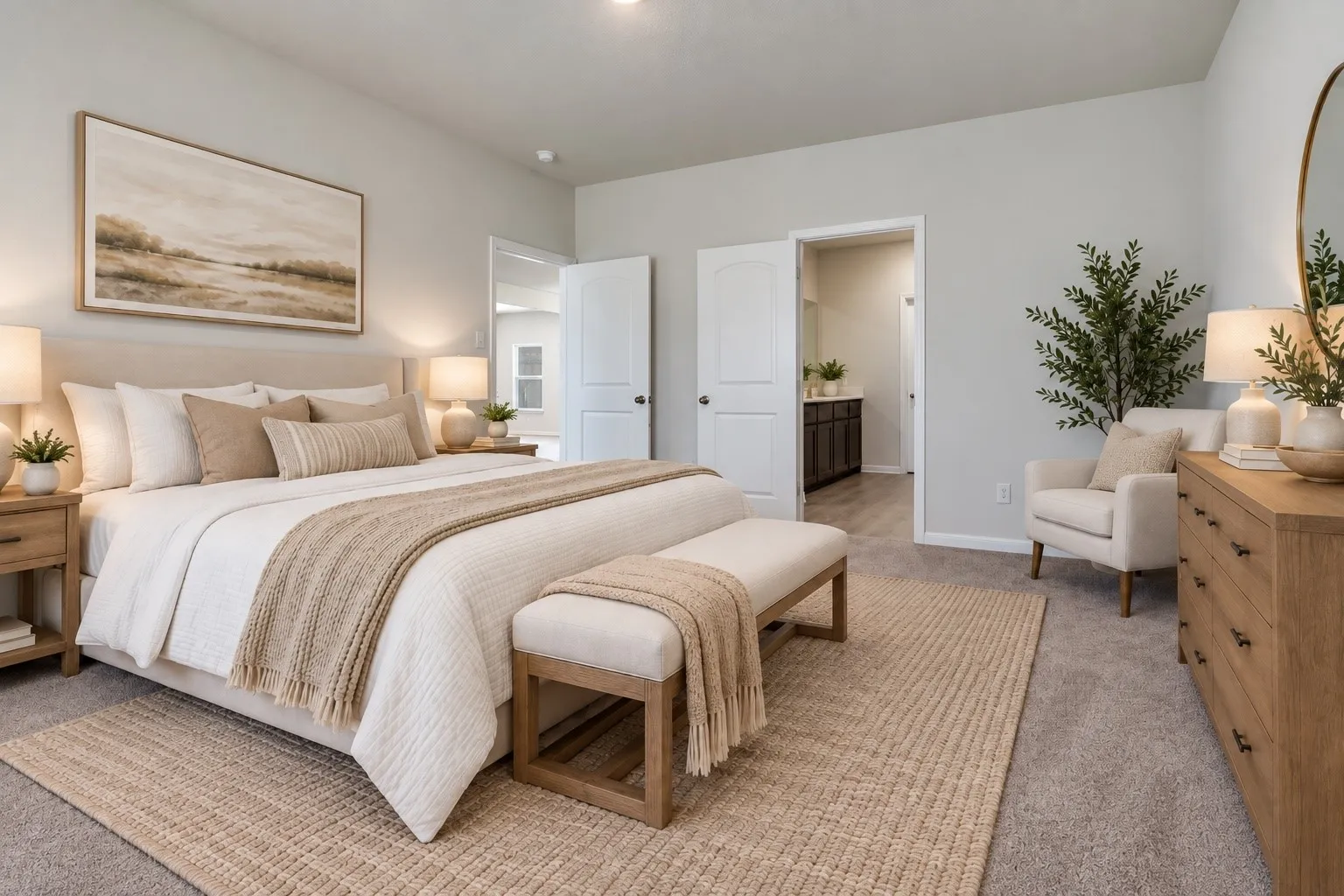 Room is virtually staged