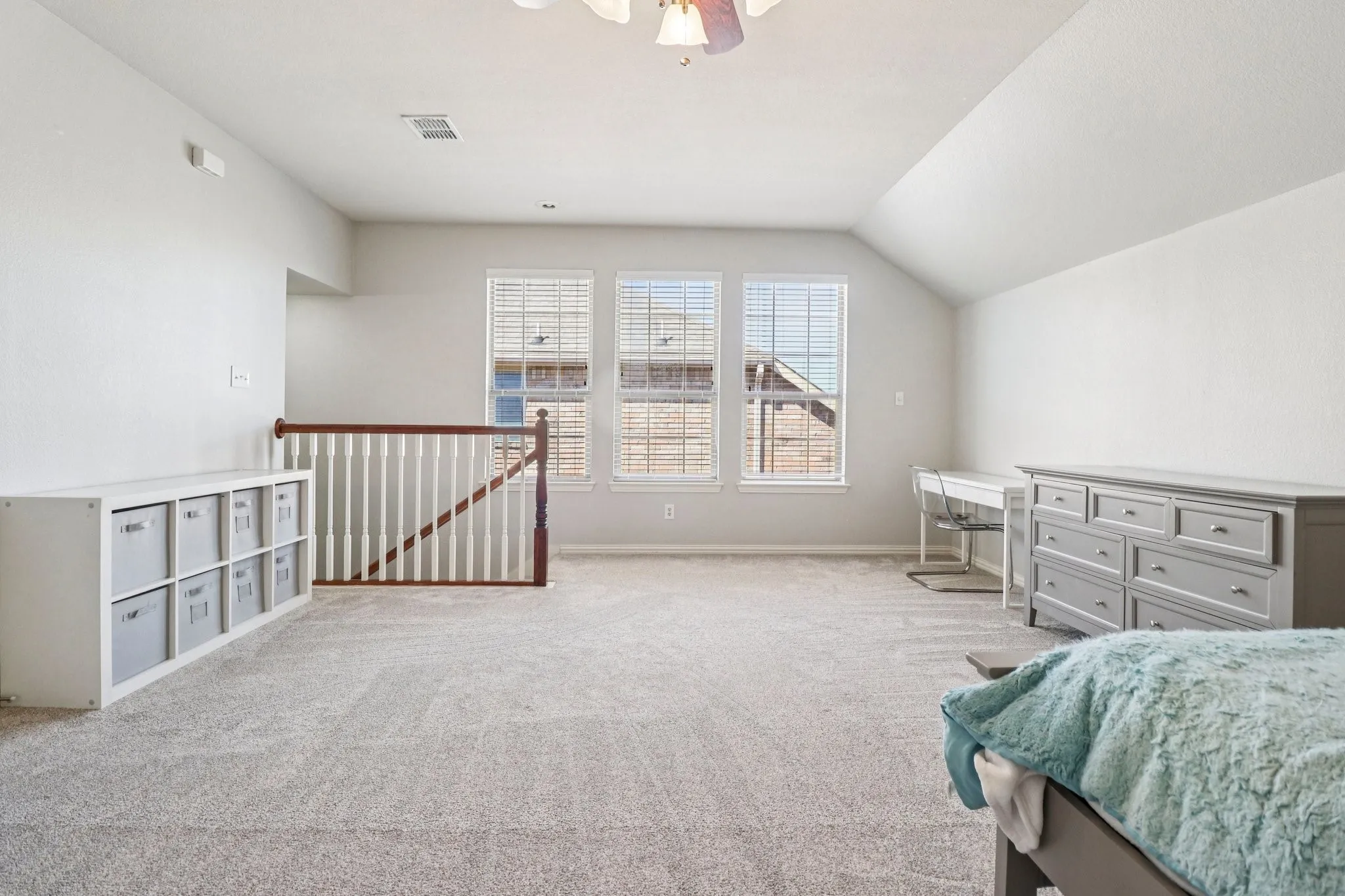This is the upstairs loft/ 4th bedroom.  Full bath and walk in closet up!