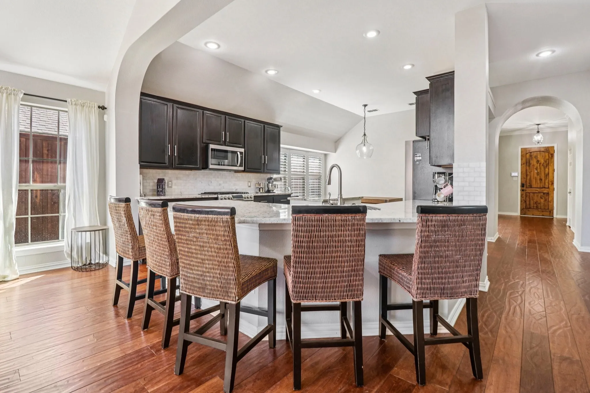 The kitchen is truly the heart of the home!  This open kitchen is spectacular.
