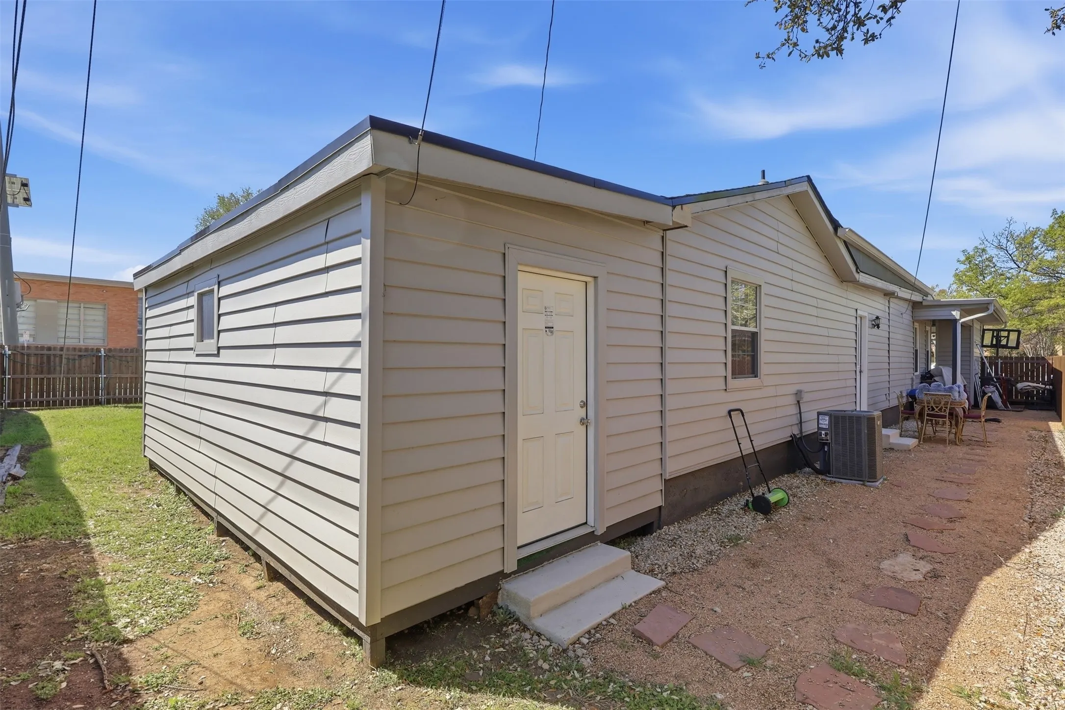 Large storage area attached to the home.