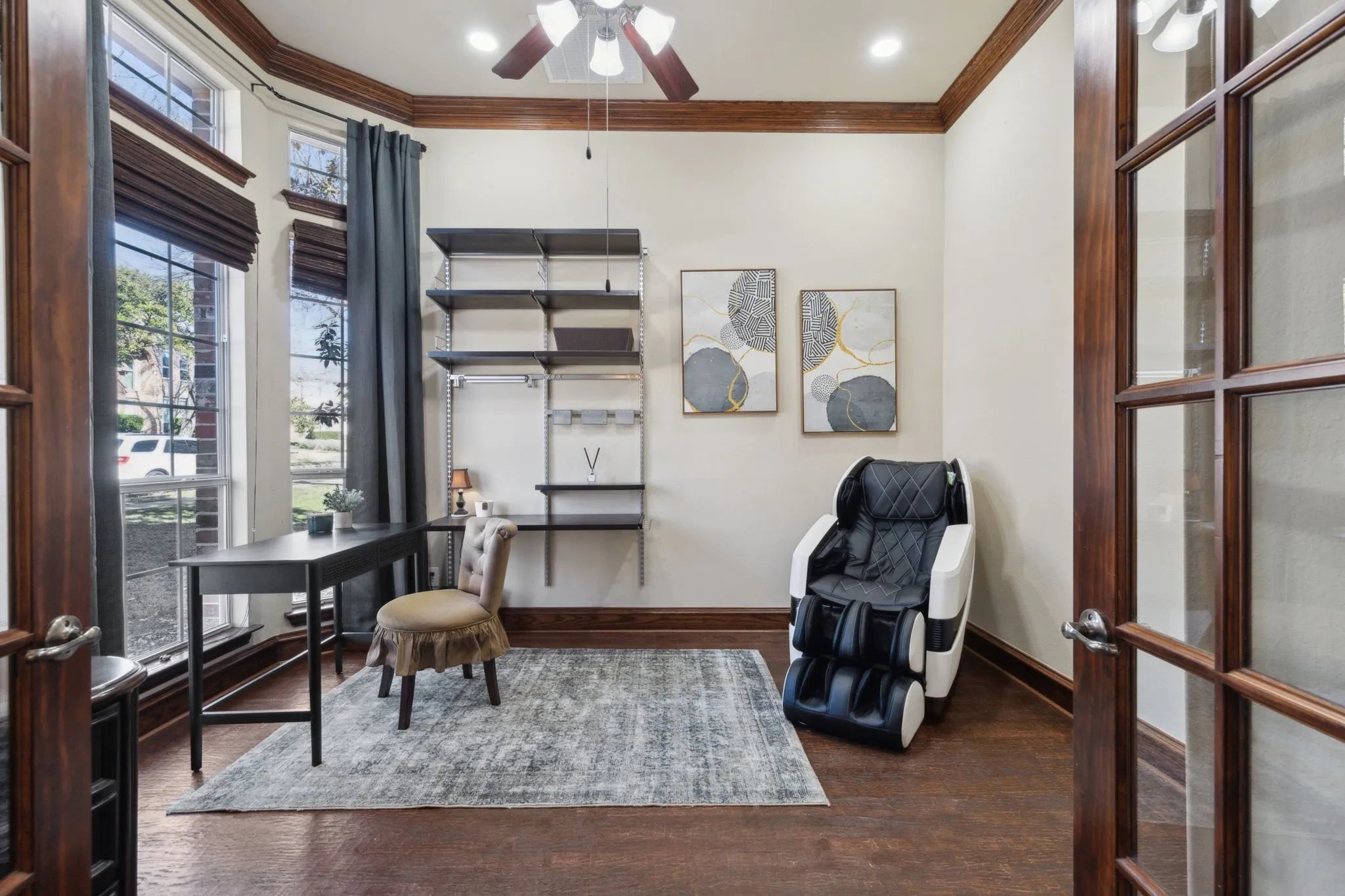 Home office with a closet at the front of the home. Flex spare bedroom, if preferred