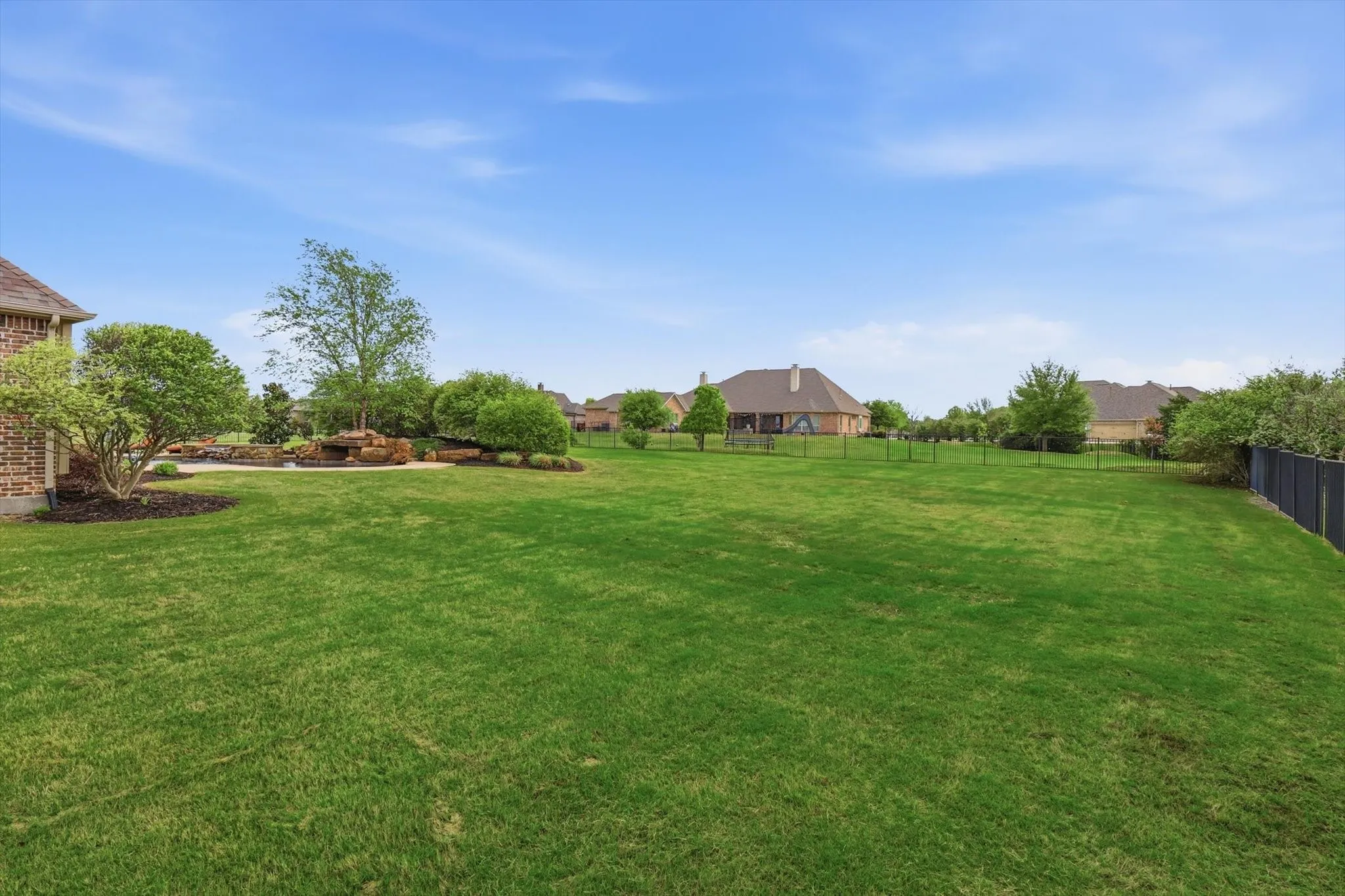 View of fenced yard
