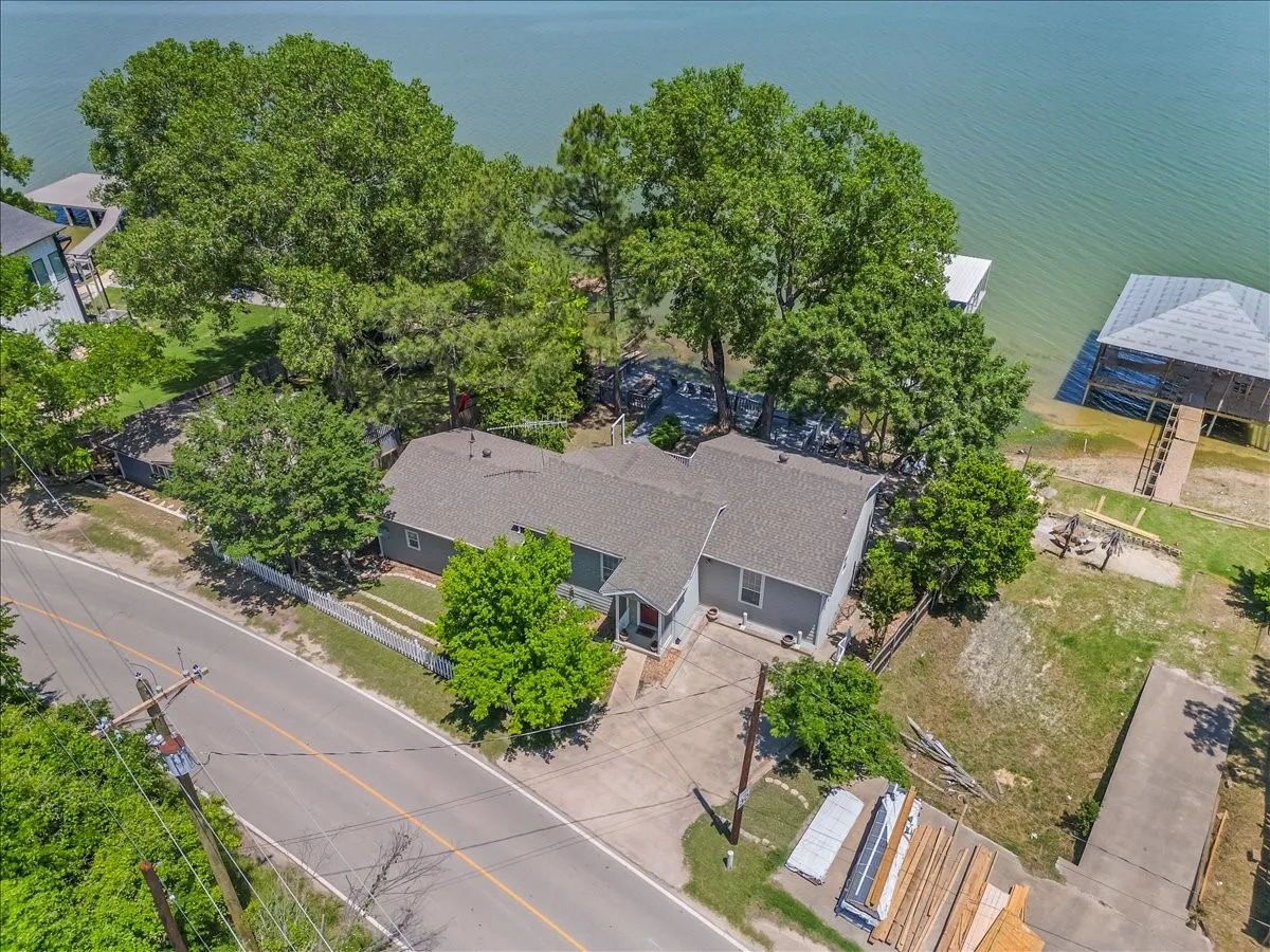 Bird's eye view of a large body of water