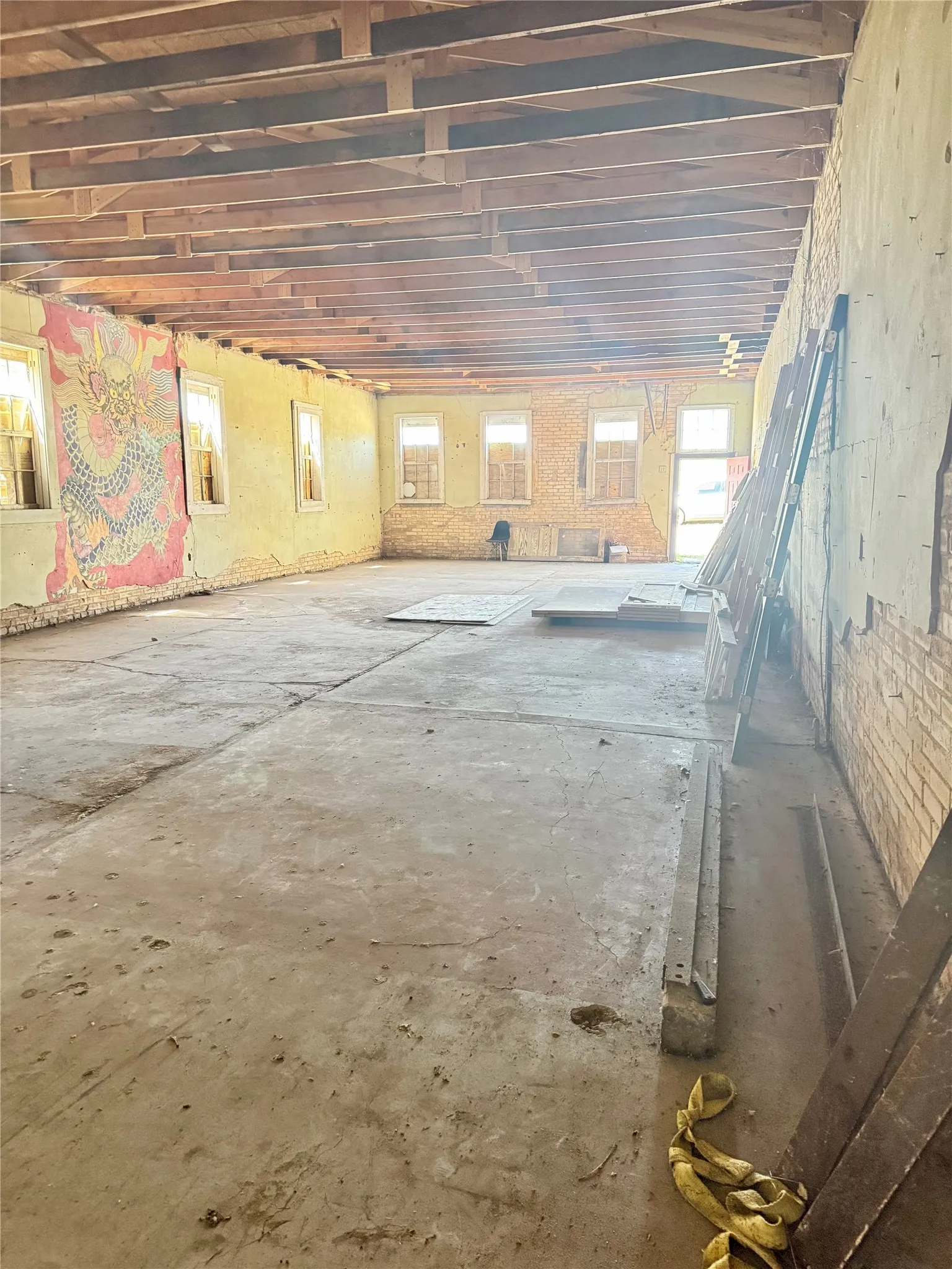 View from back east corner facing the front of the building.