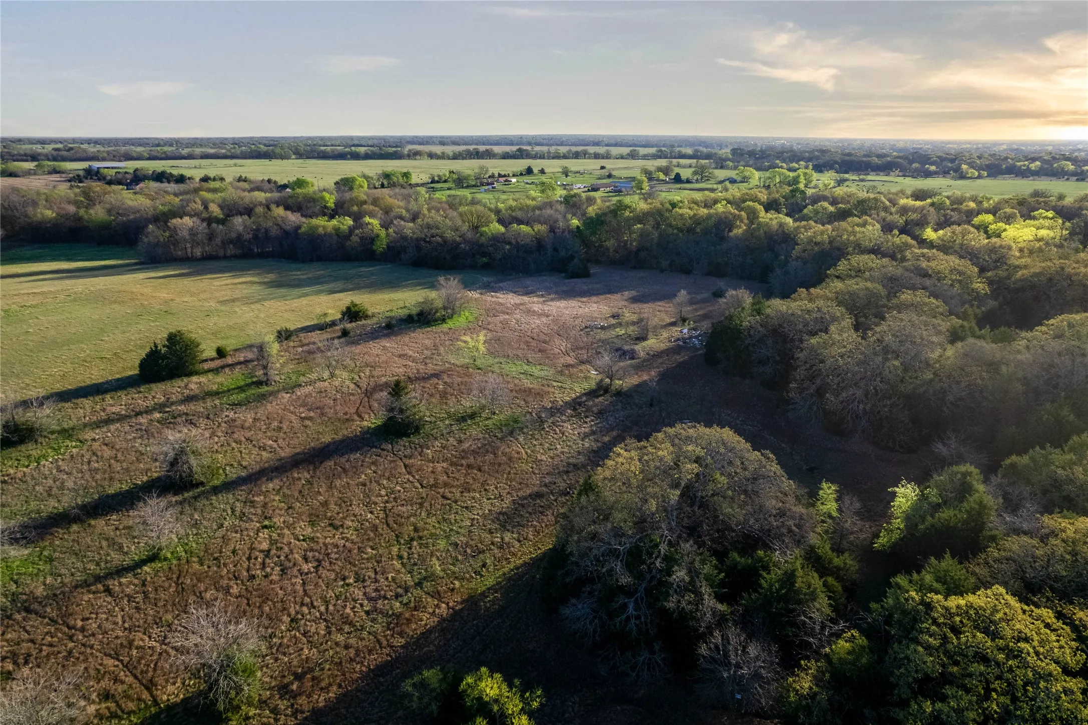 Aerial view of sparsely populated area