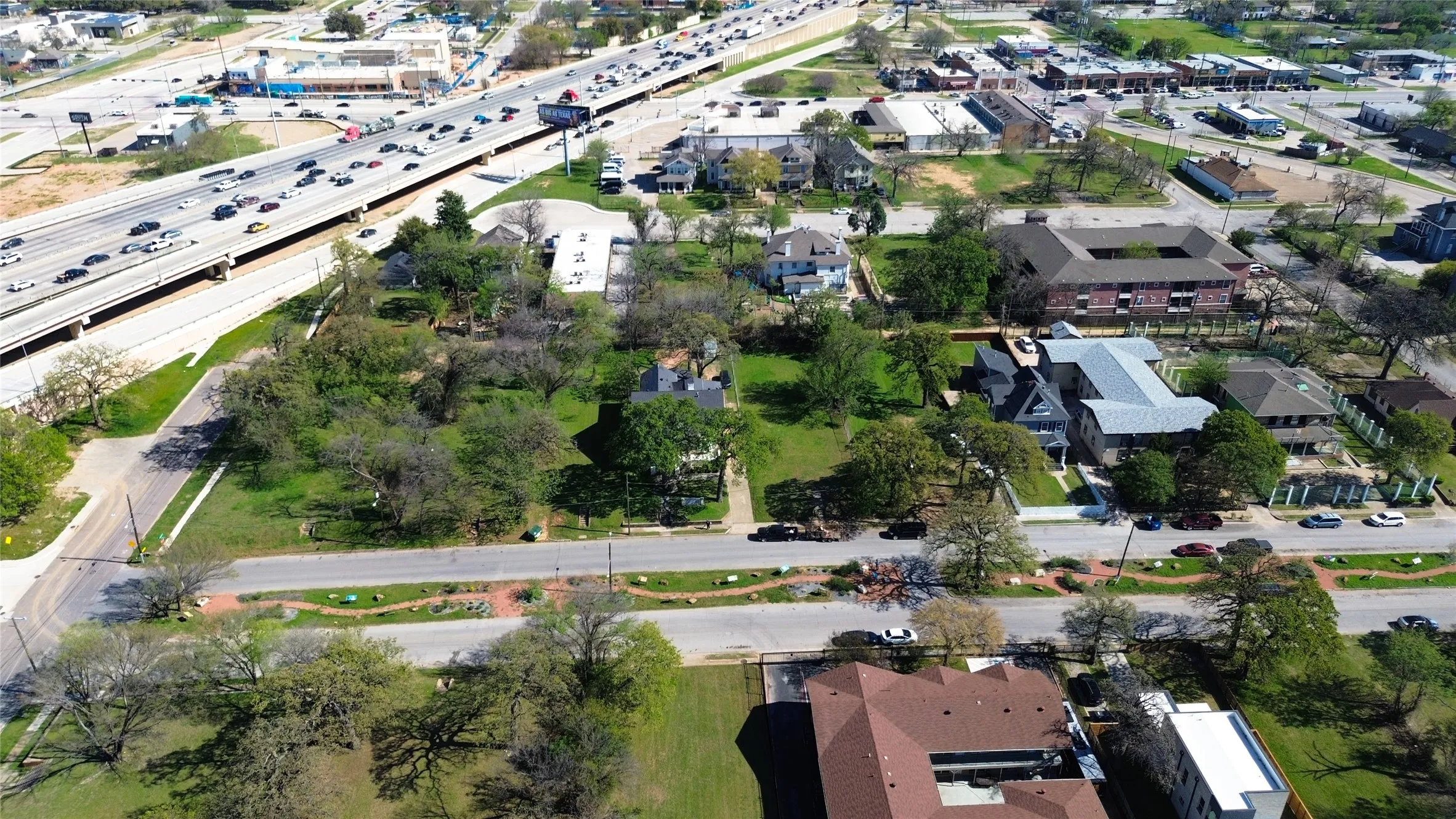 Aerial view of property's location