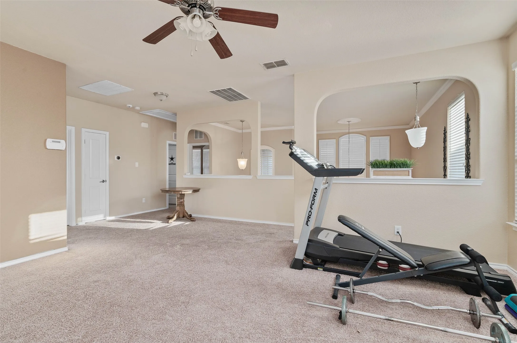 Upstairs flex living space game room