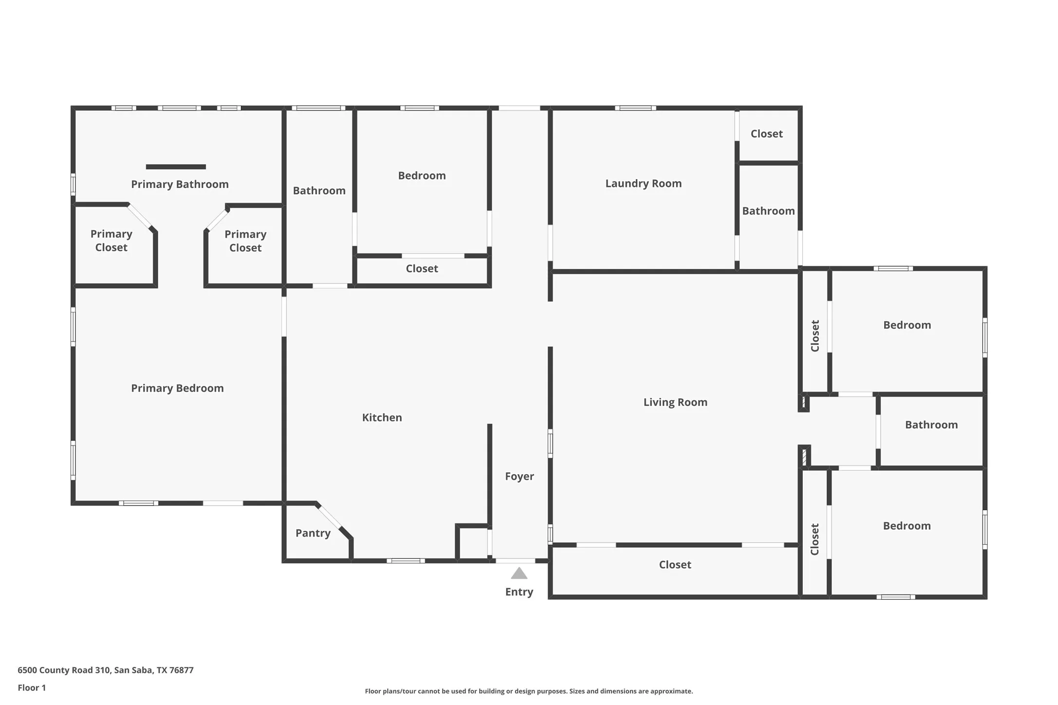 View of floor plan / room layout