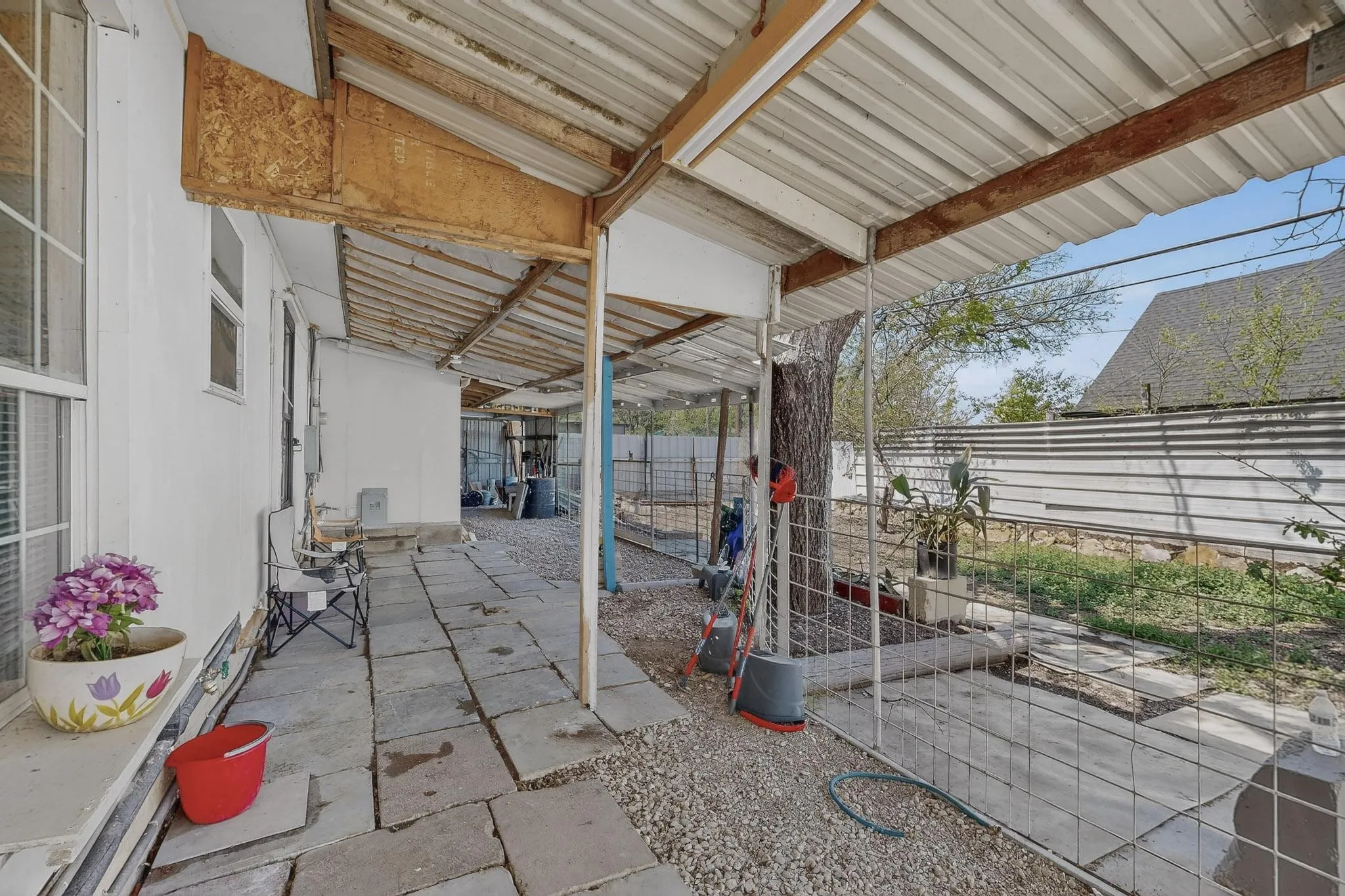View of patio / terrace with an outdoor structure