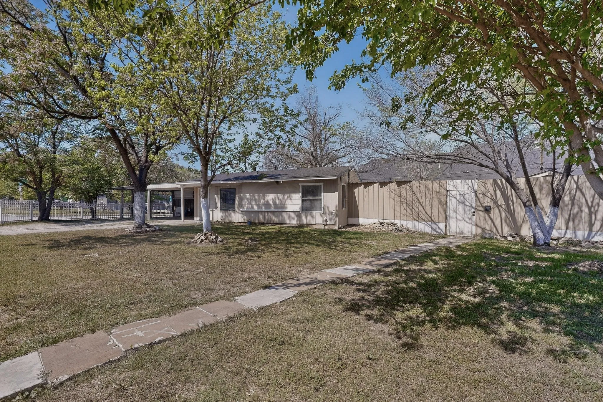View of single story home