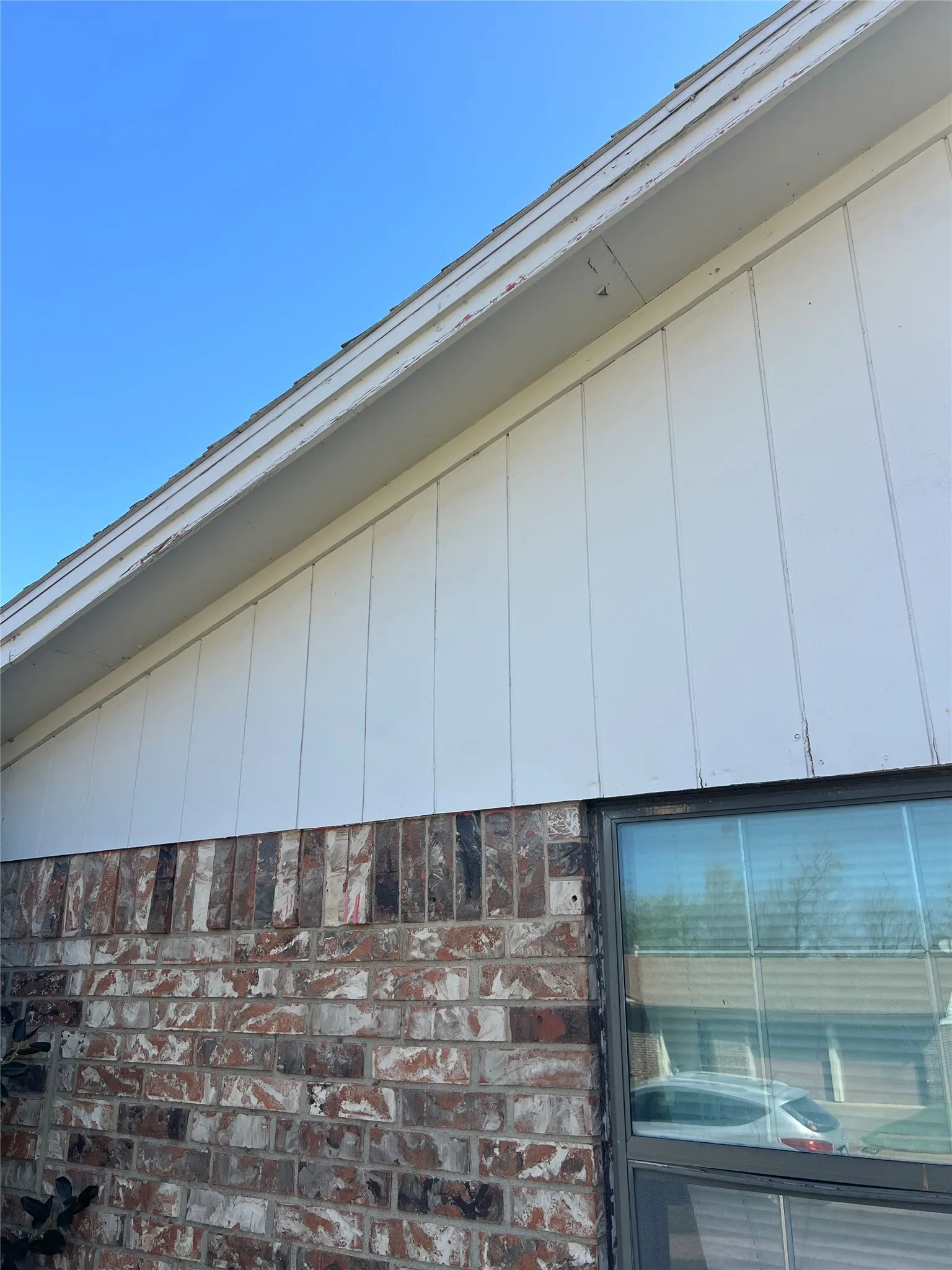 Exterior view of brick siding