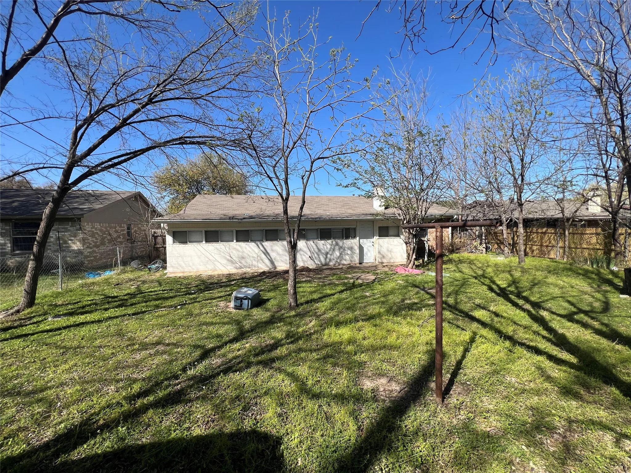 Back of property