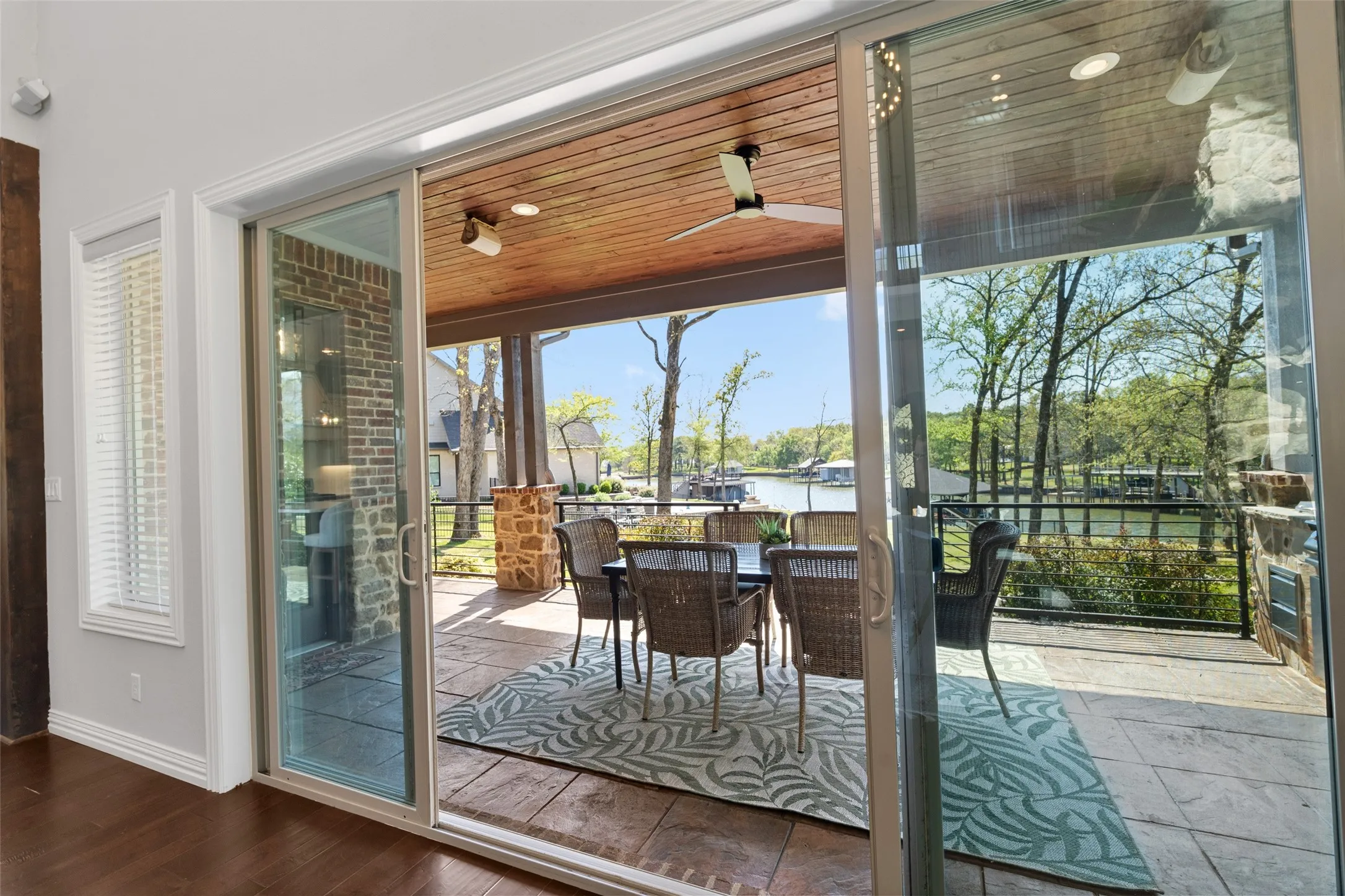 Sliding glass doors to outdoor patio