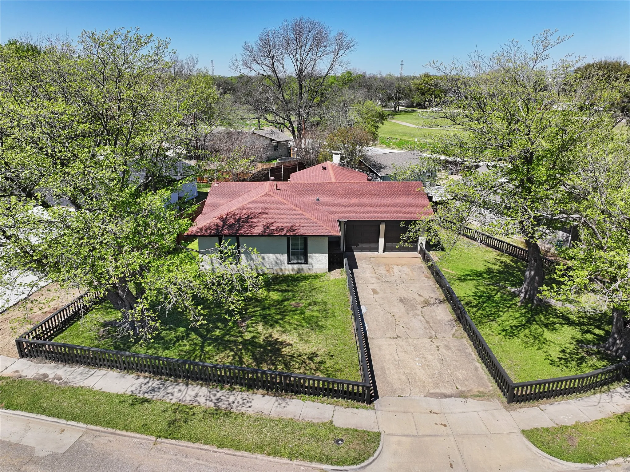 View from above of property