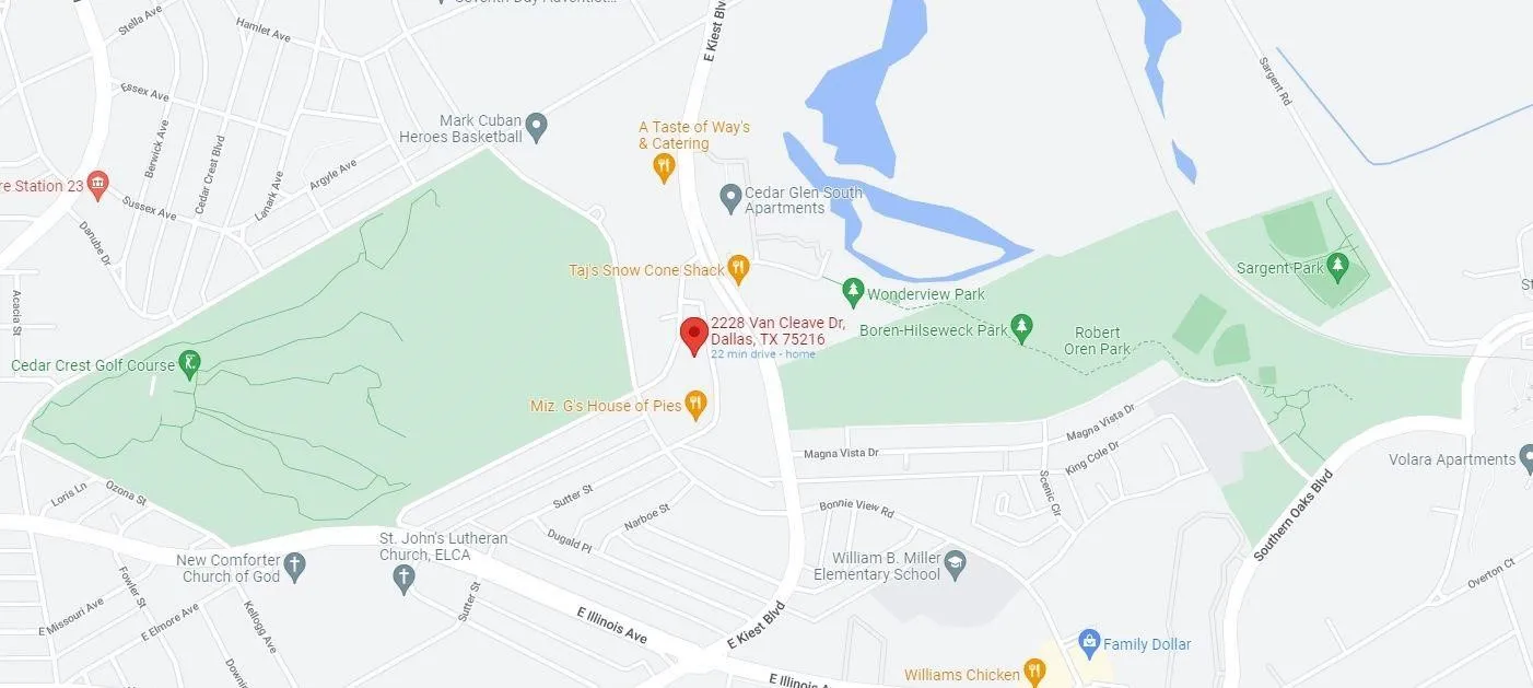 Lot is Half block from Cedar Crest Golf Course