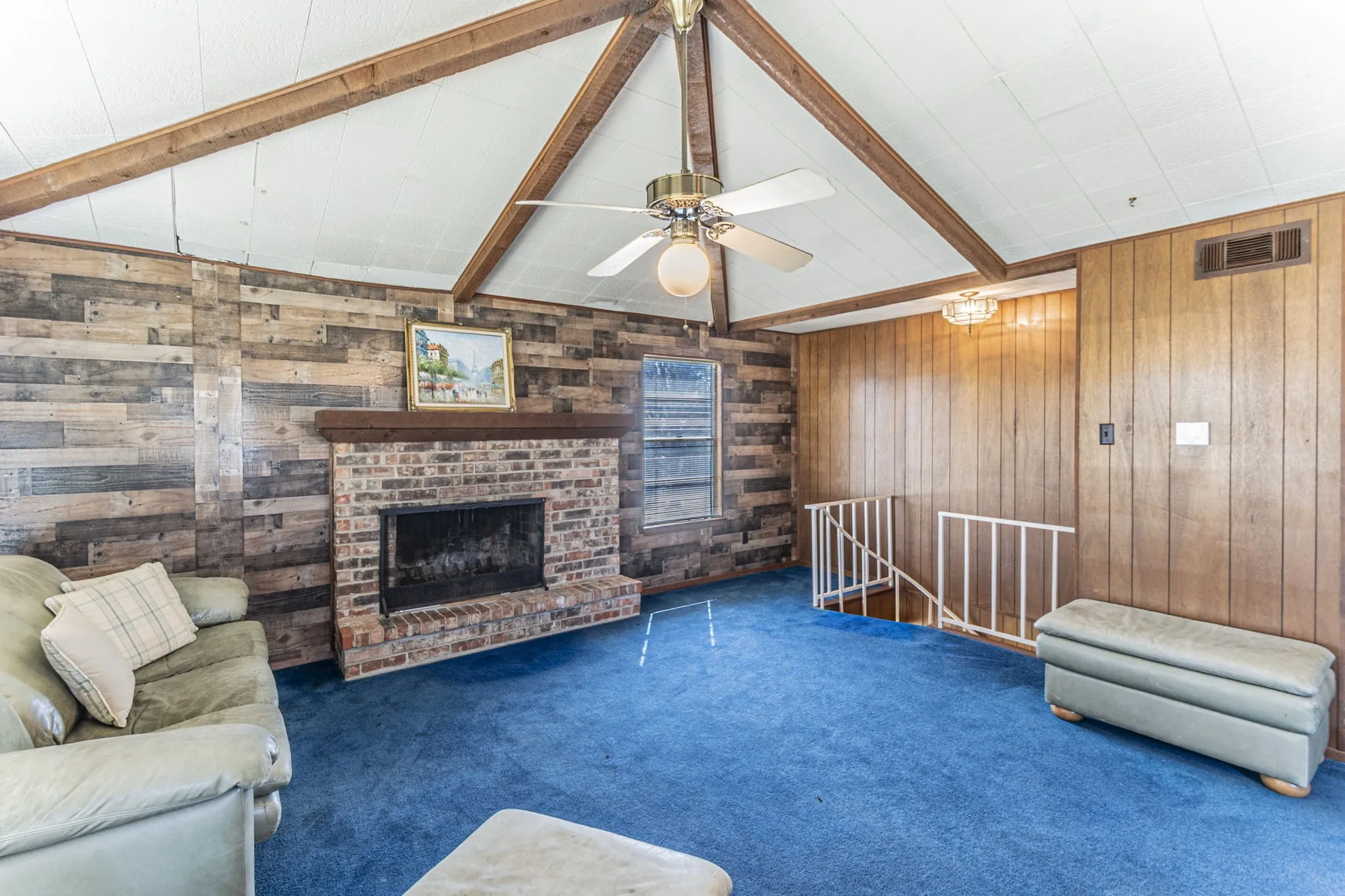 This view gives you an idea of the space in the upstairs living room.