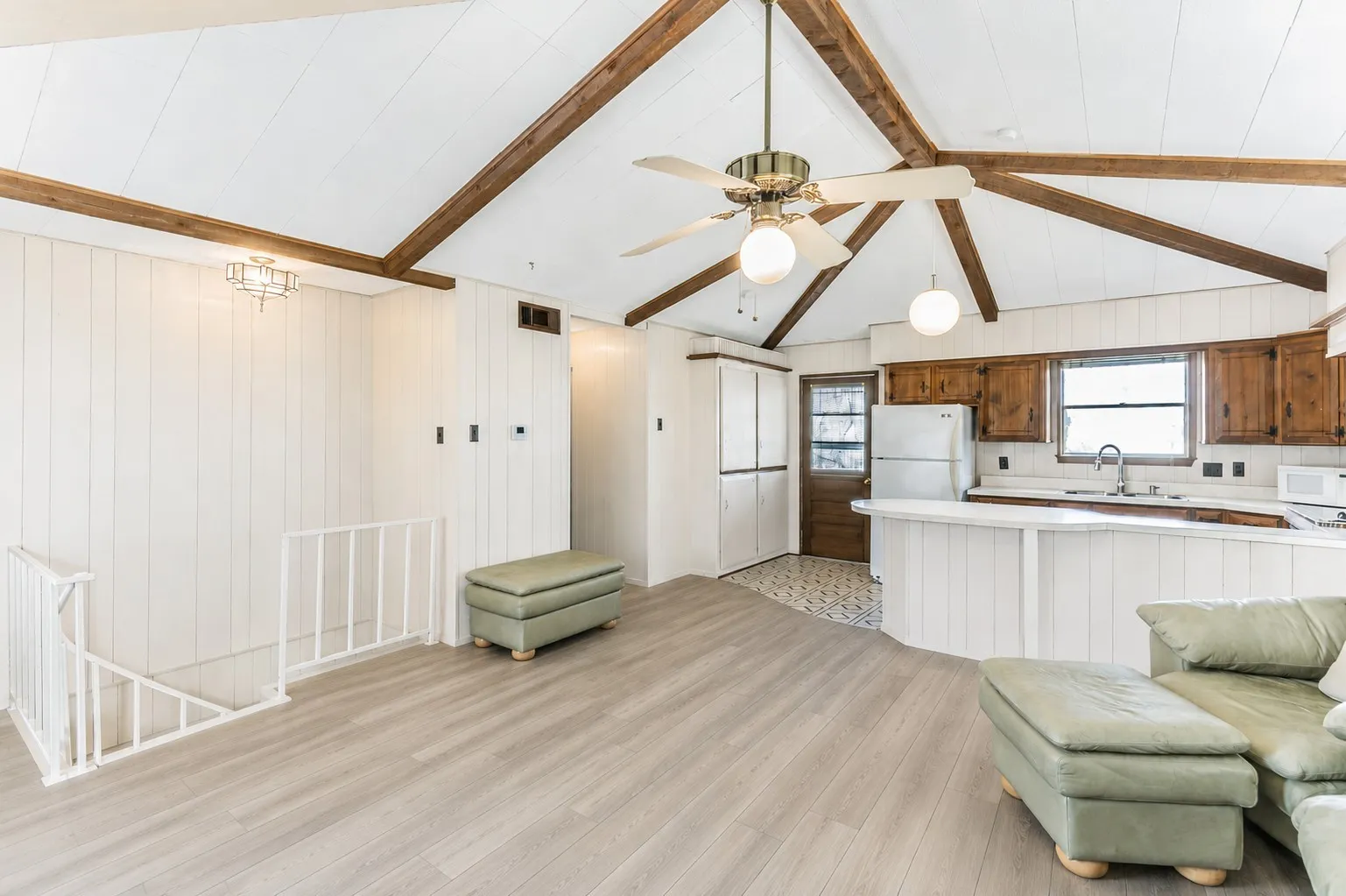Imagine this lovely expansive area with fresh paint and flooring (design suggestion).

