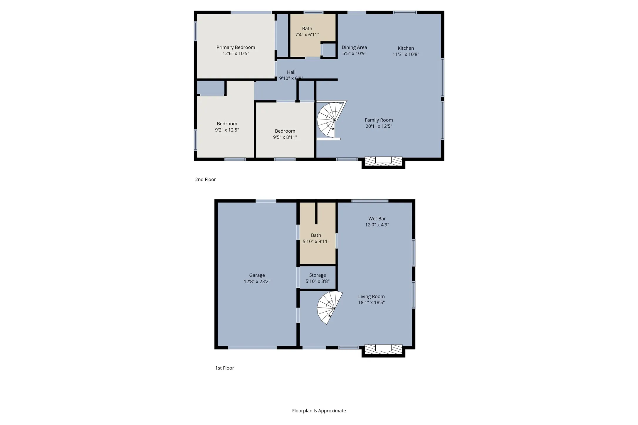 The 1440 square feet shown in the tax records does not include the first floor.
