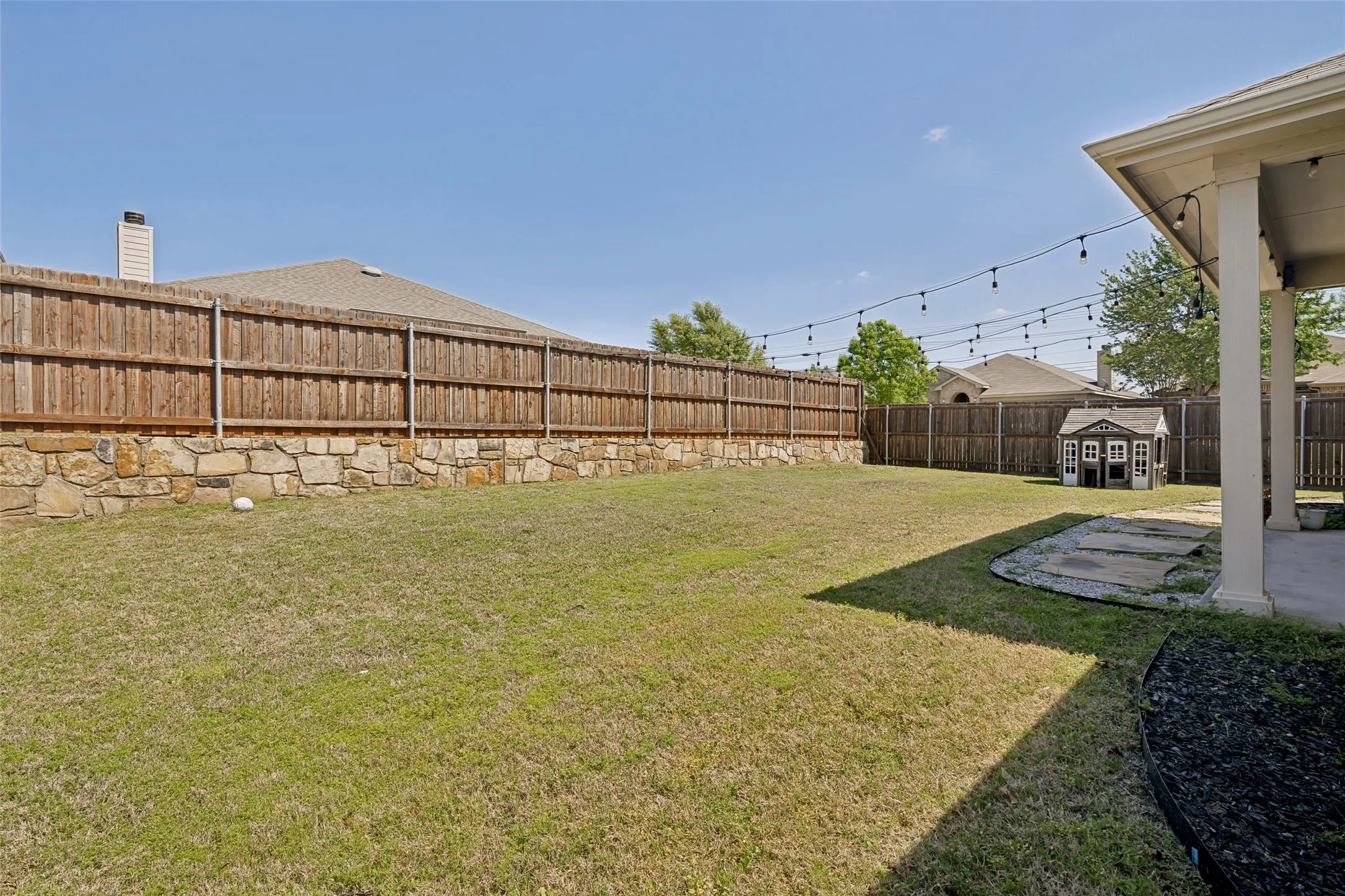 Private backyard.