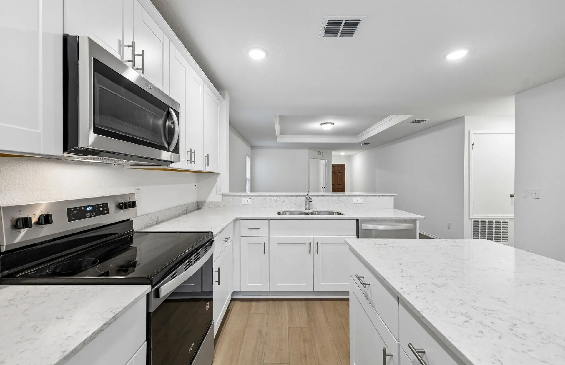 Abundant cabinet space available
