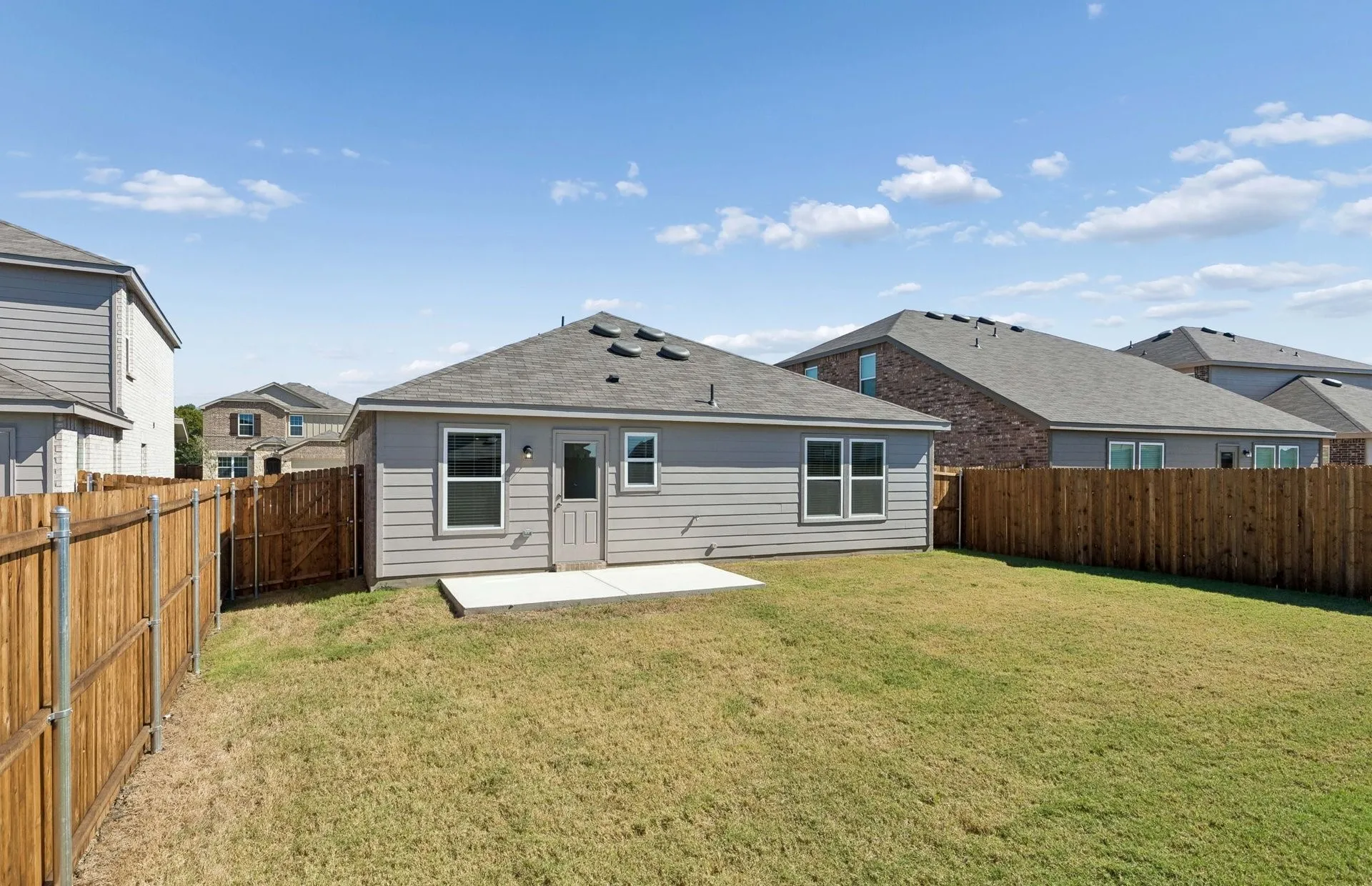 Oversized fenced-in backyard