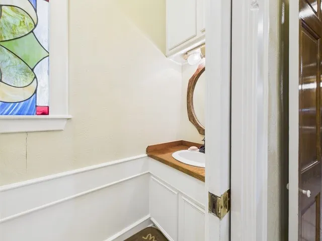 Bathroom featuring vanity